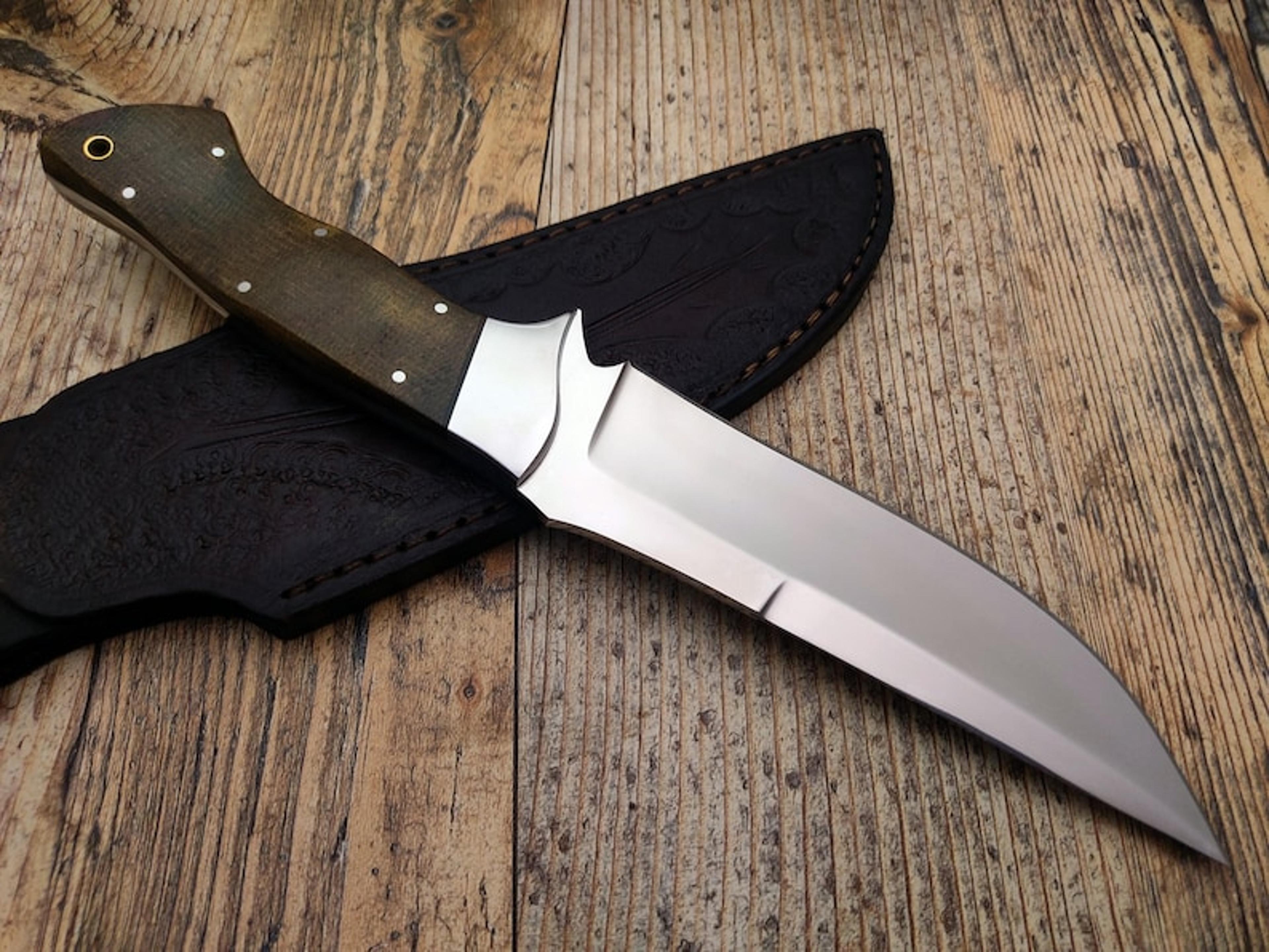 hunting knife 440c stainless steel custom handmade bowie knife