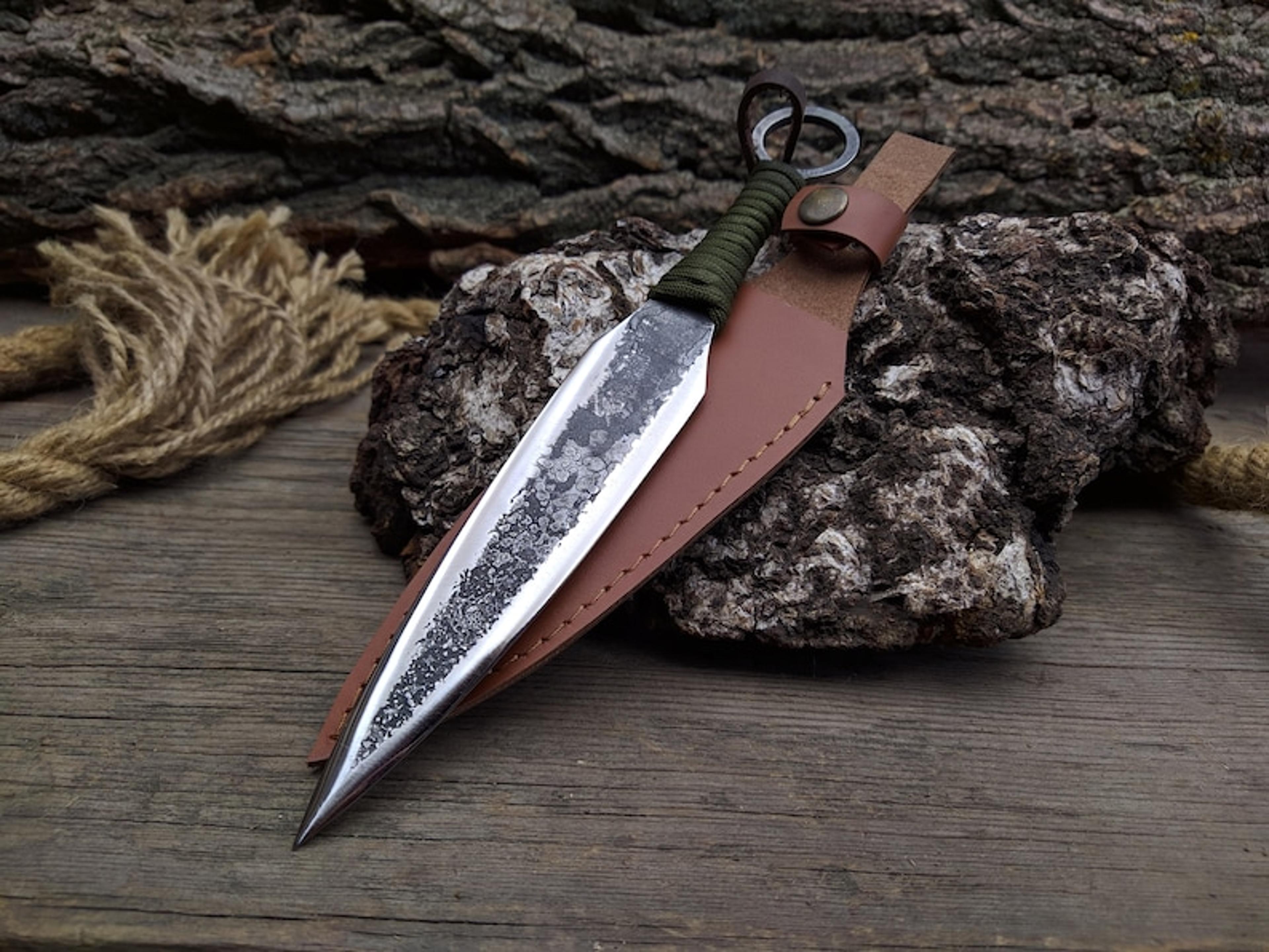 throwing knife. sharp throwing knife. throwing hunting knife. kunai. gift for men. high-quality throwing knife for men.
