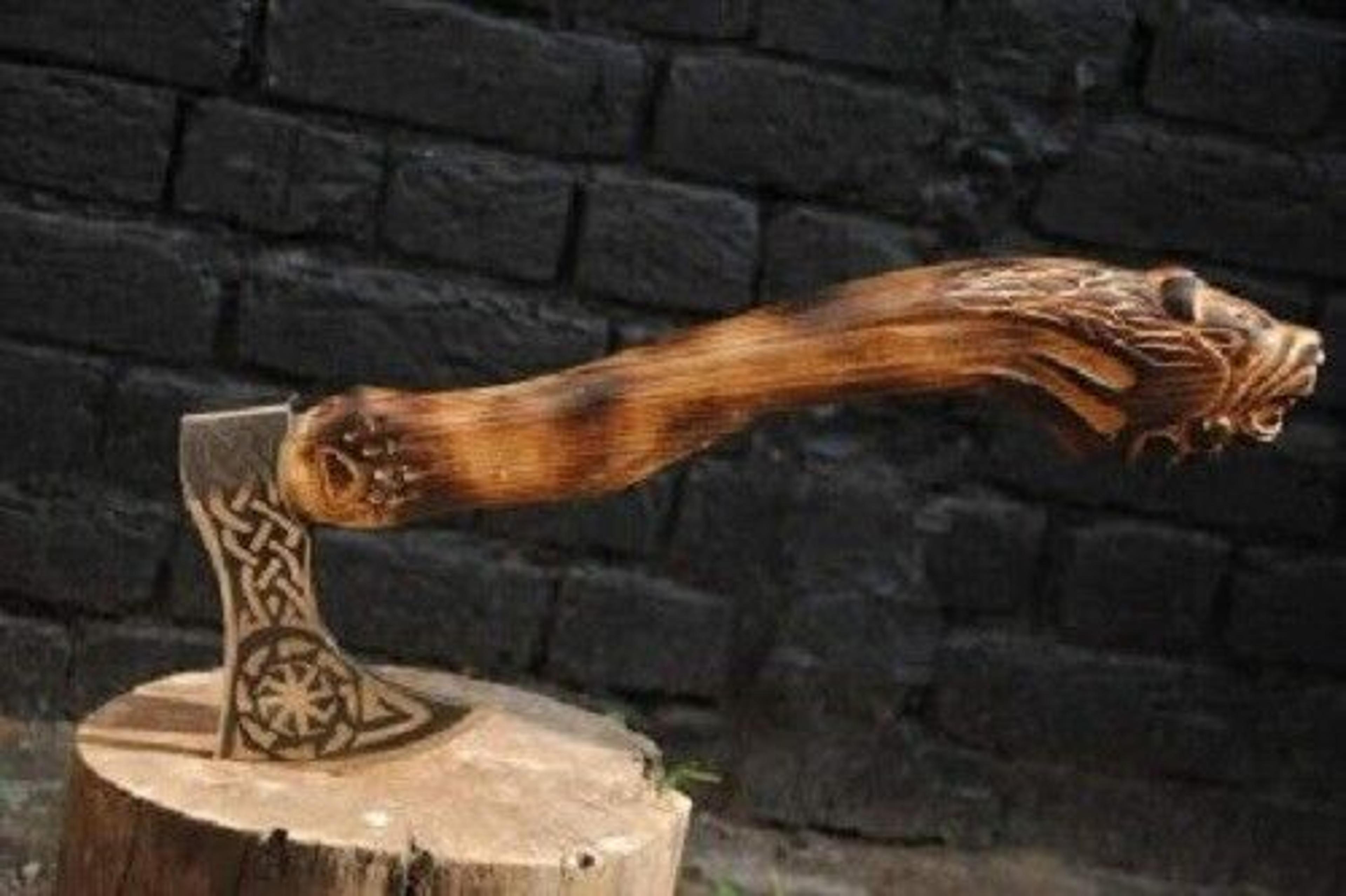 christmas gift custom handmade carbon steel hunting viking hatchet tactical bearded ragnar axe