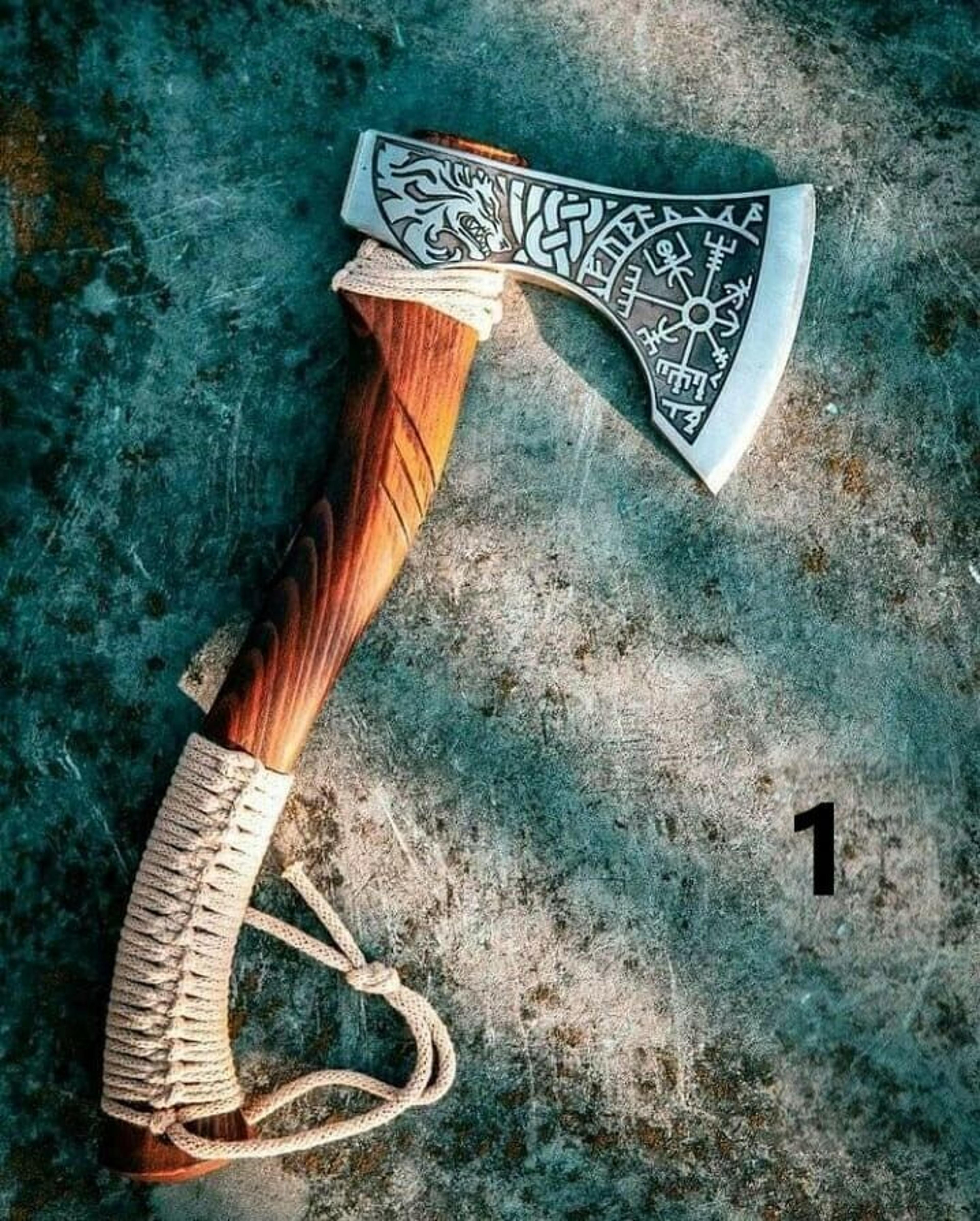 premium handmade hunting tomahawk - tactical viking axe, high carbon steel
