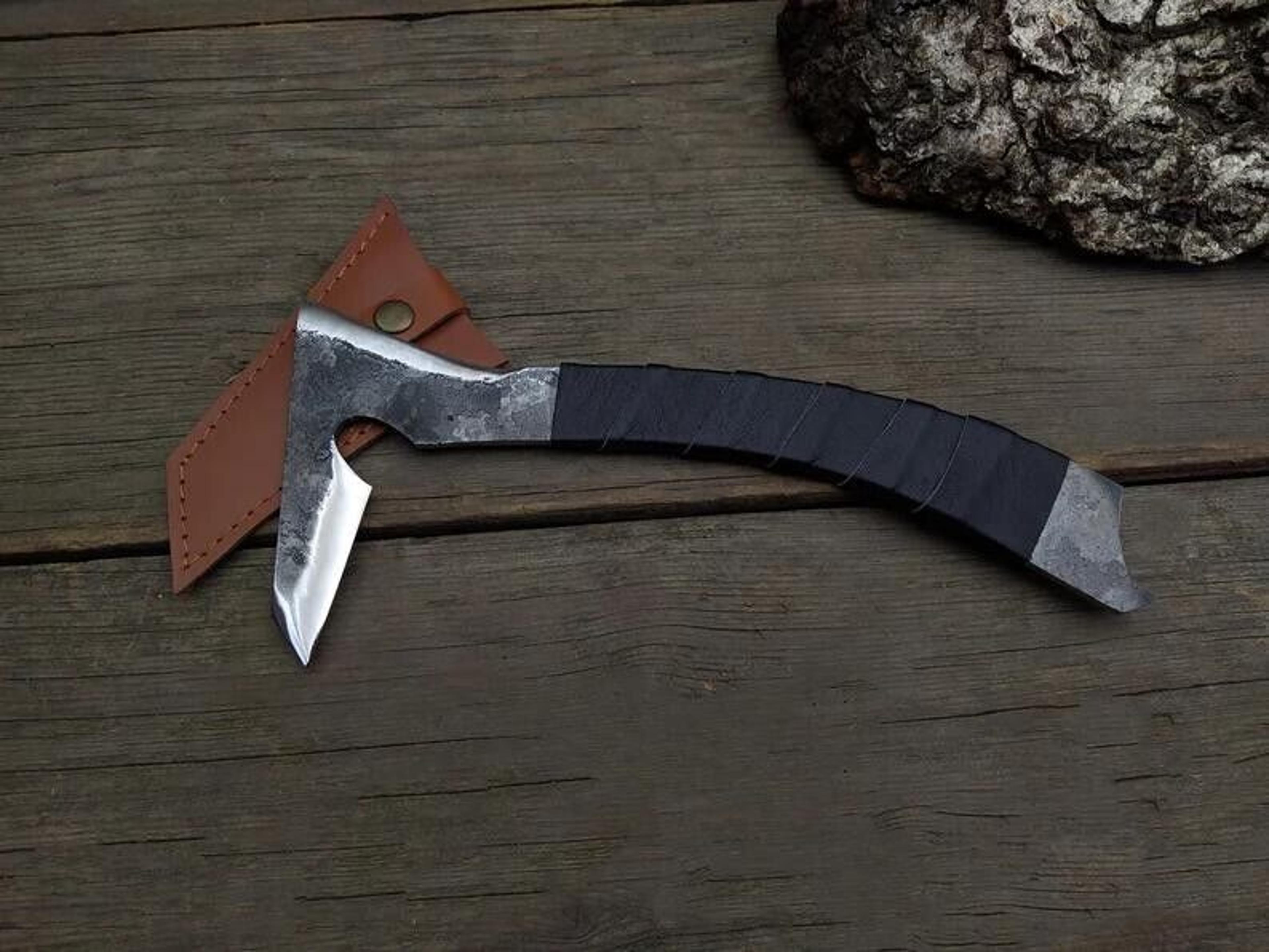premium 52100 steel throwing axe | 10.6 precision balanced axe | razor sharp blade | lightweight outdoor throwing