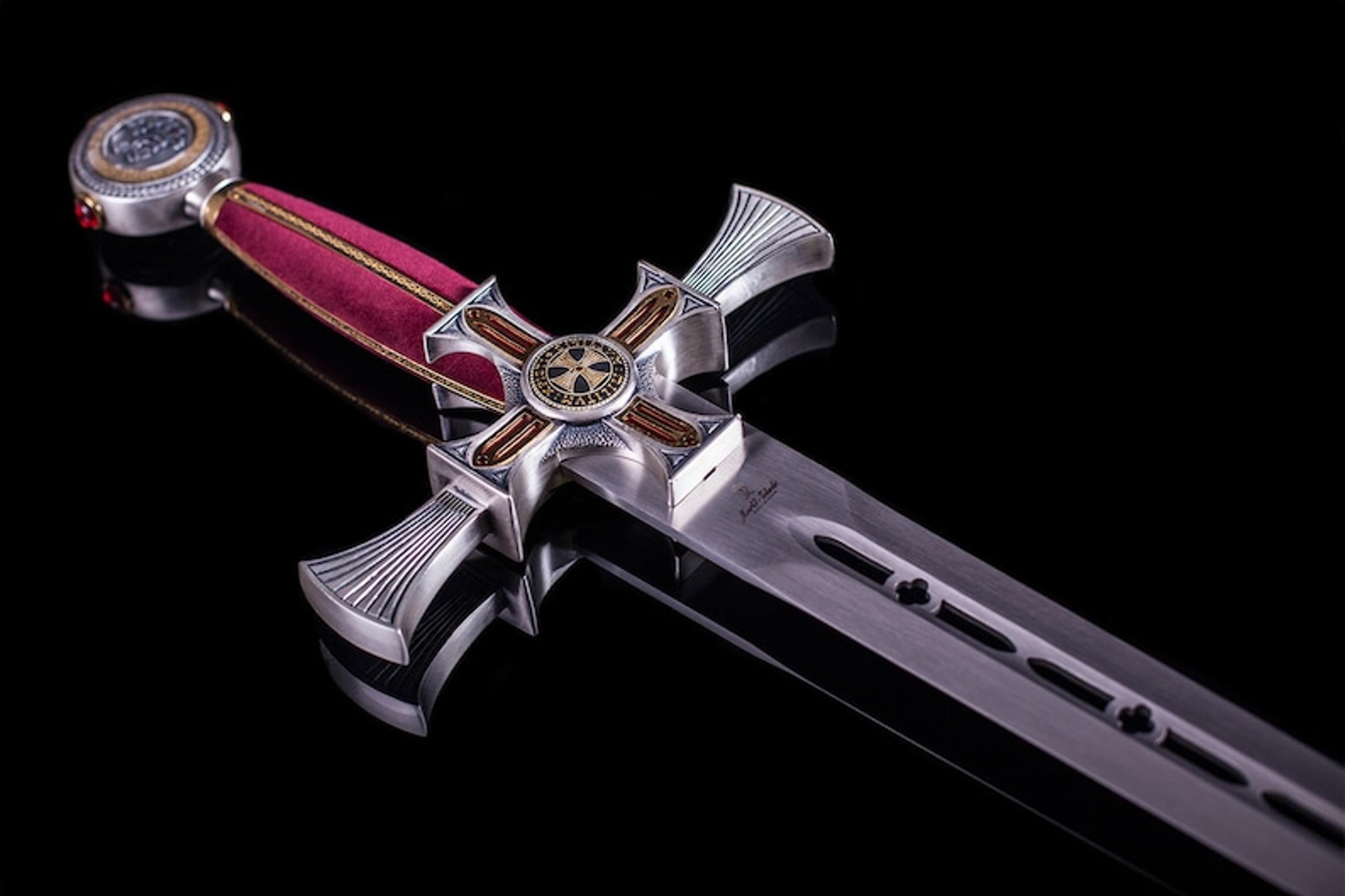 damascened templar sword - marto