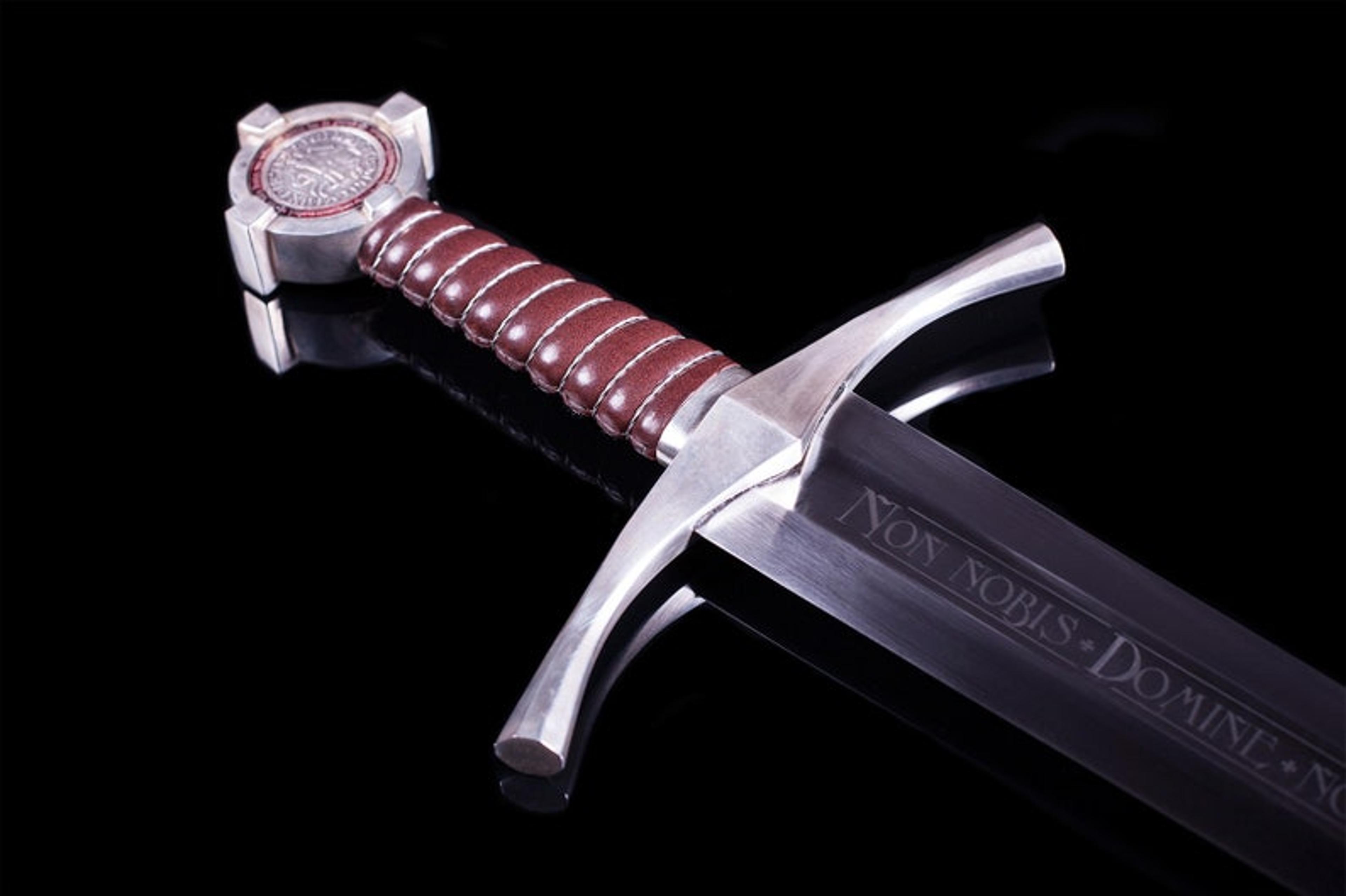 impressive masonic knights templar sword & scabbard heavy substantial ceremonial regalia 40 inches superb templar