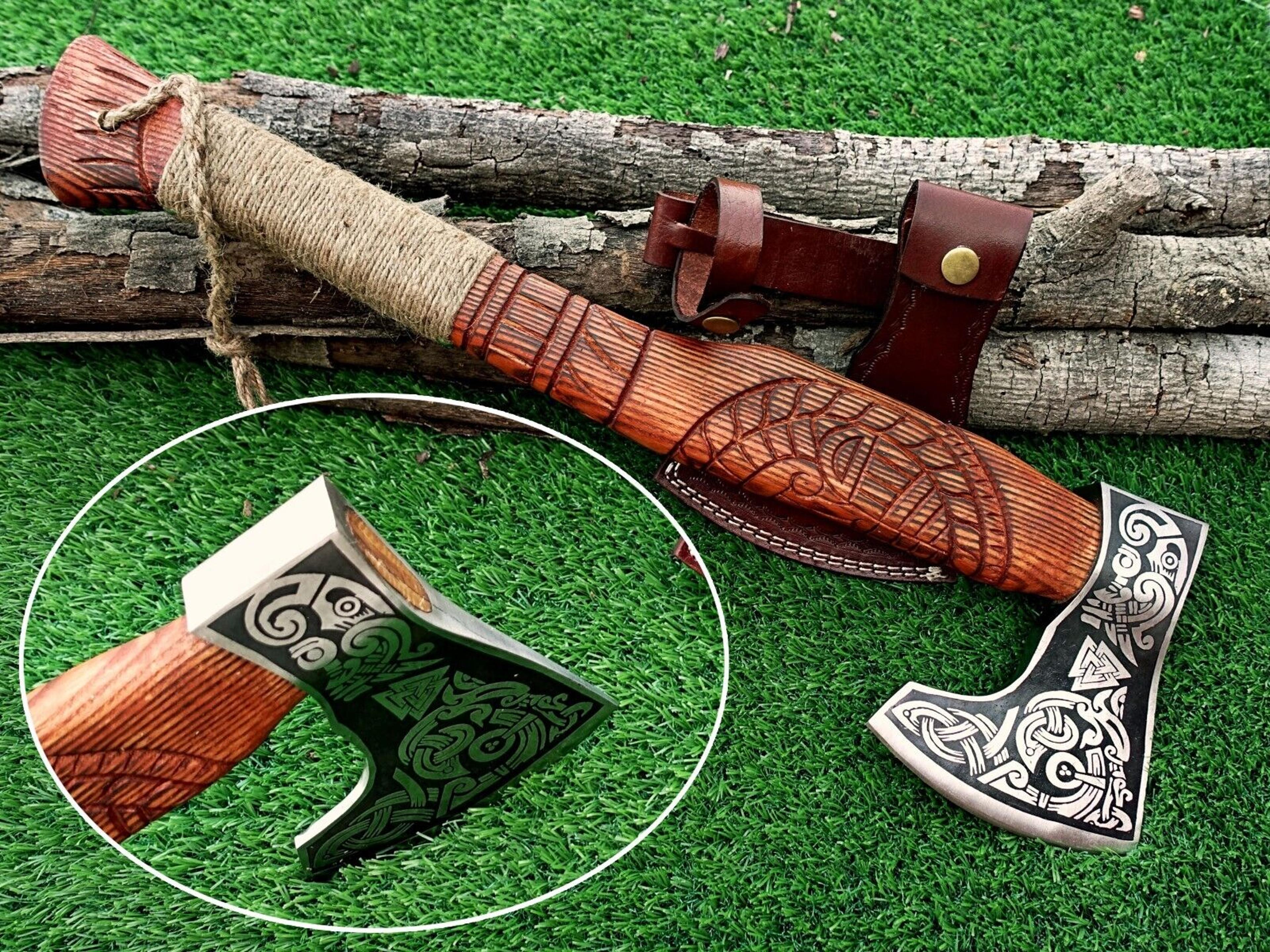 custom handmade carbon steel viking hatchet tomahawk hunting axe