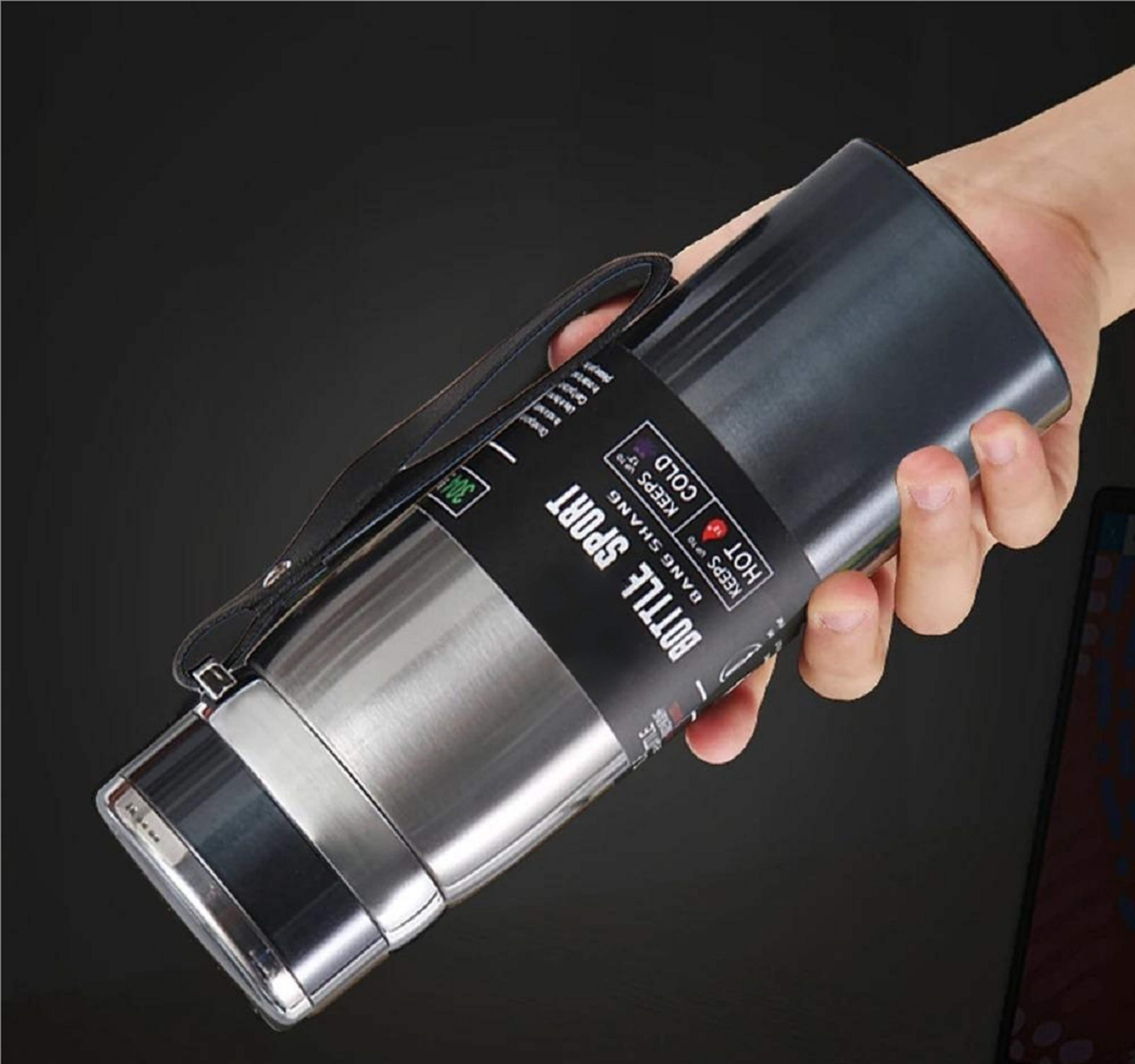 stainless steel thermal water bottle vacuum insulated thermos for hot & cold drinks