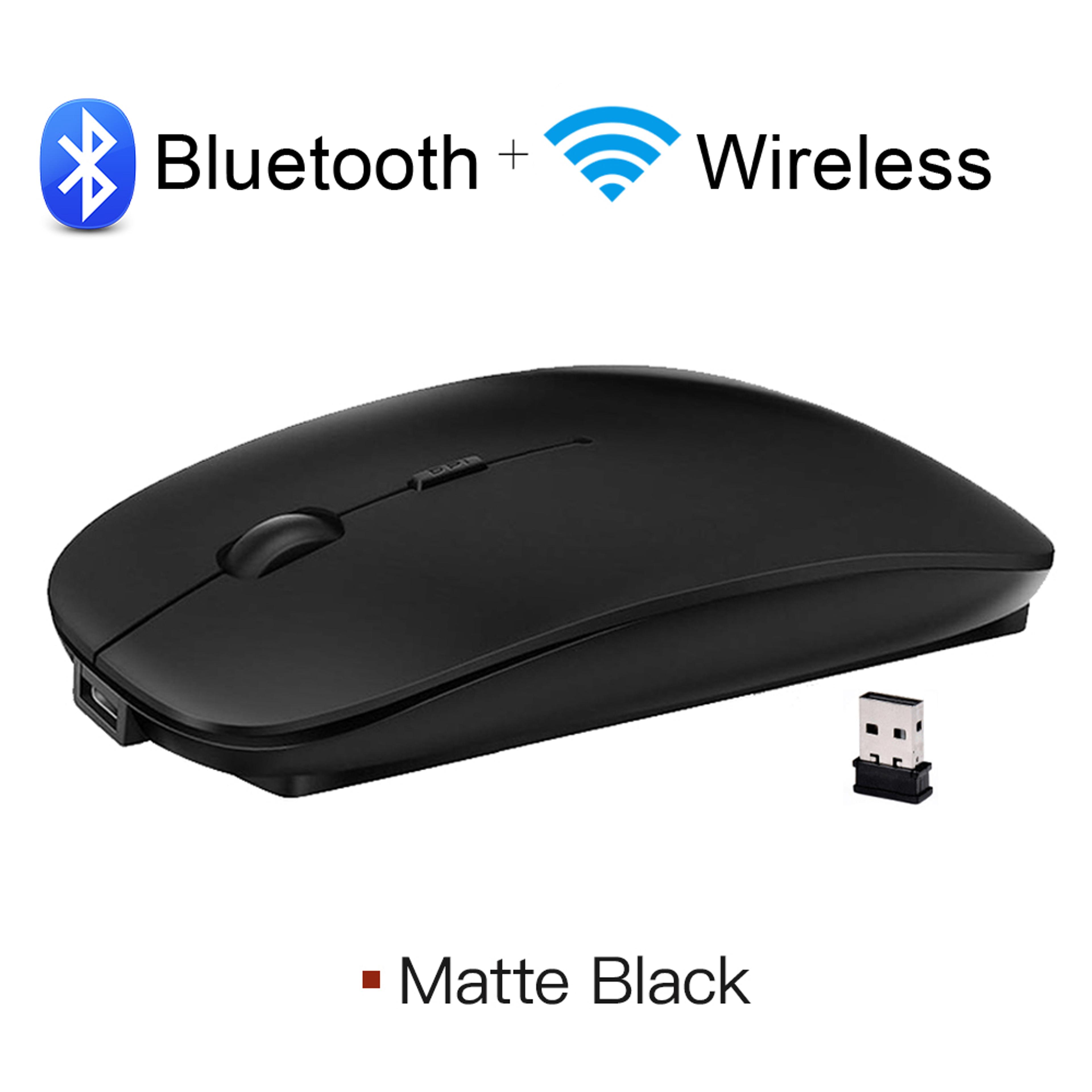 ergonomic rechargeable wireless bluetooth mouse for laptop and pc