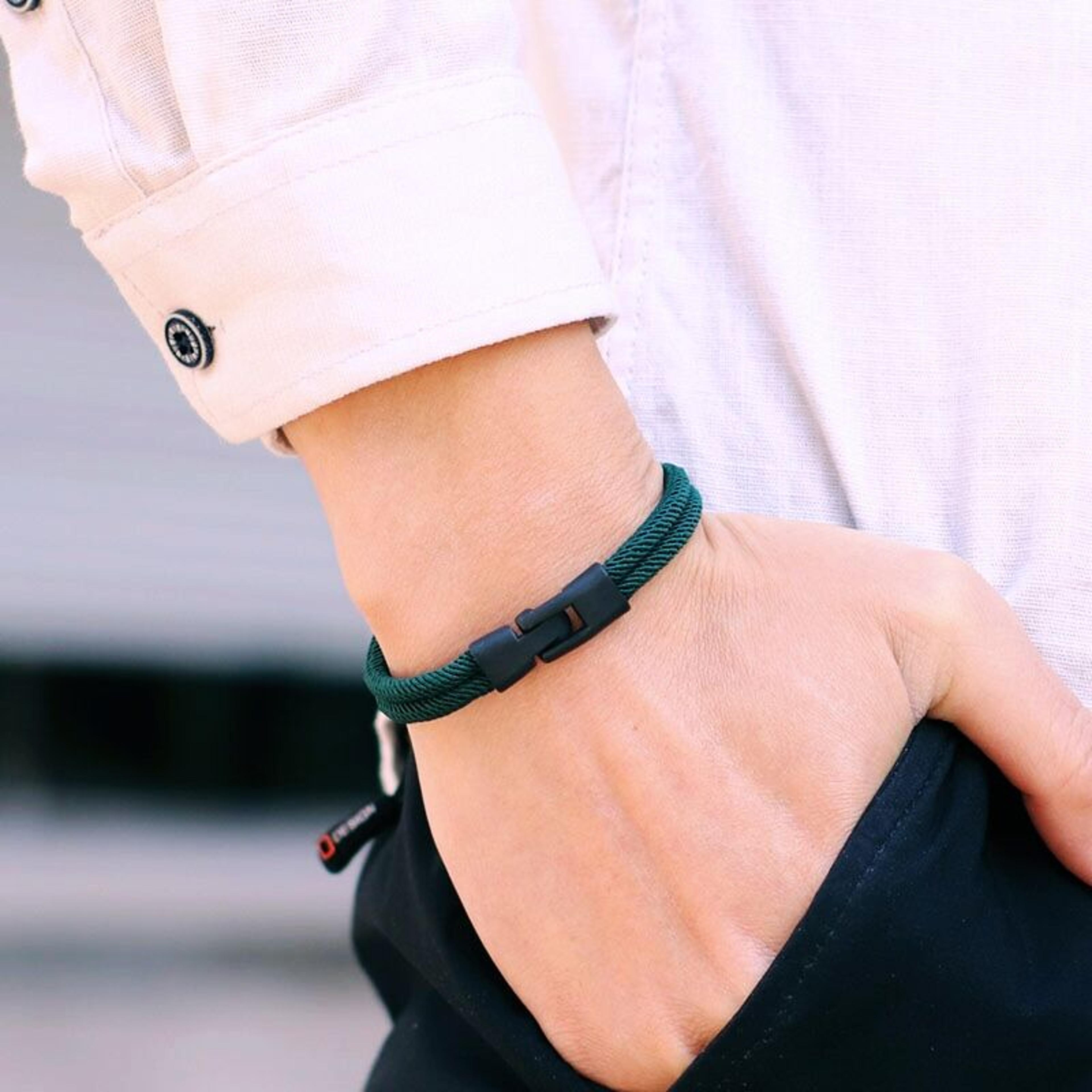 men's double layer detachable bracelet stackable fashion accessories for him