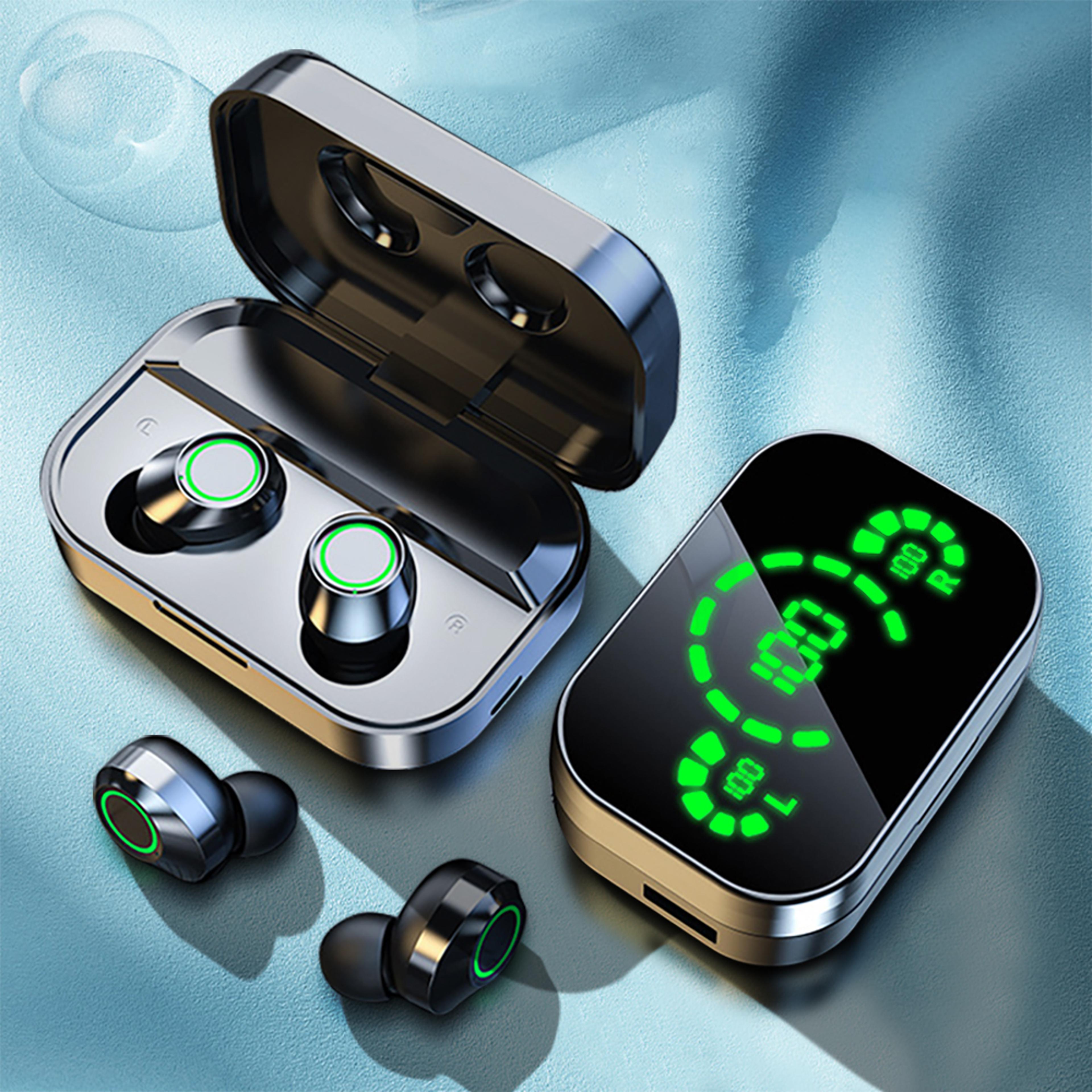 wireless bluetooth earphones hifi stereo music earbuds with built in microphone for hd calls & gaming