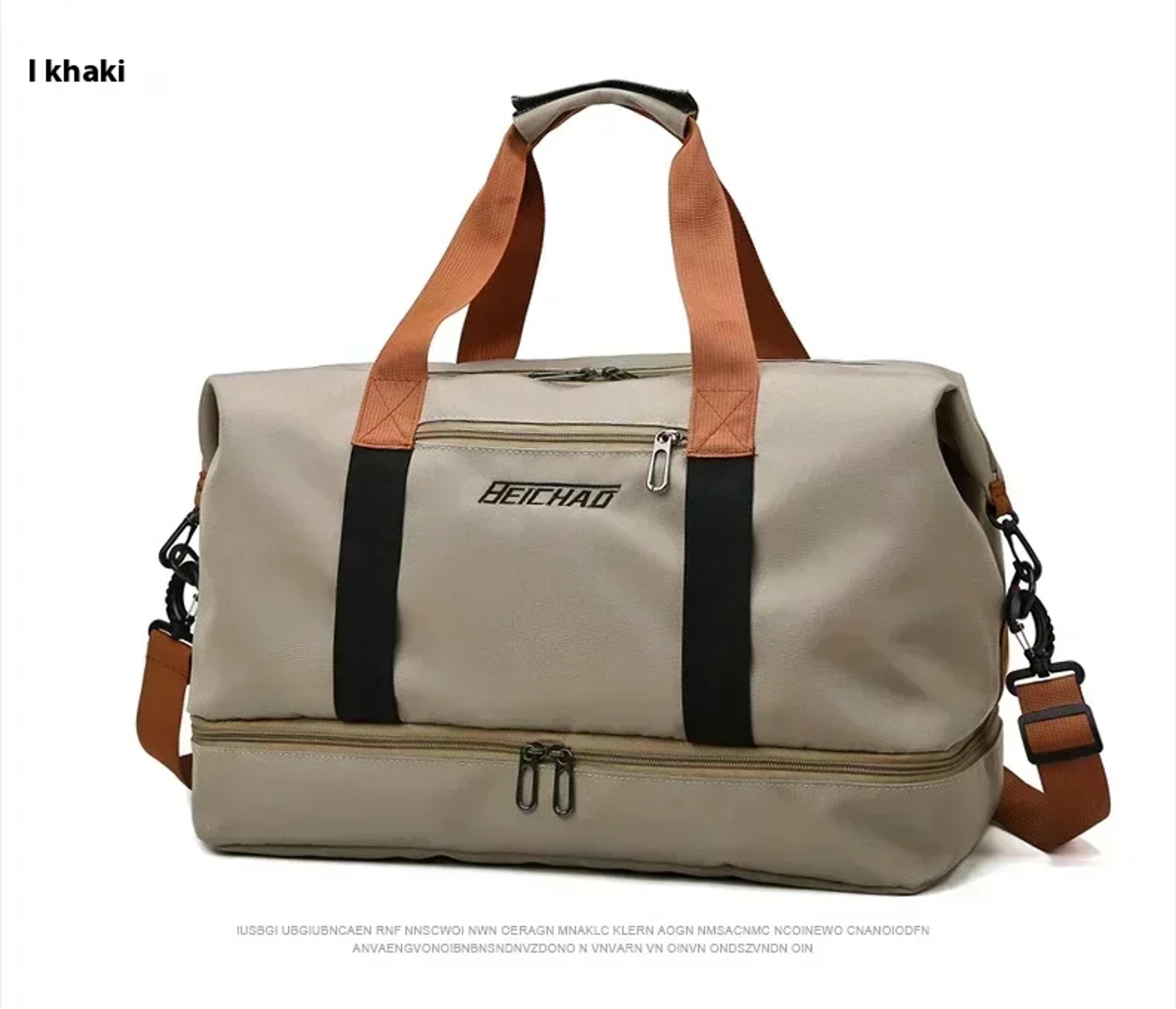 large capacity waterproof travel gym bag versatile shoulder & crossbody fitness bag for men