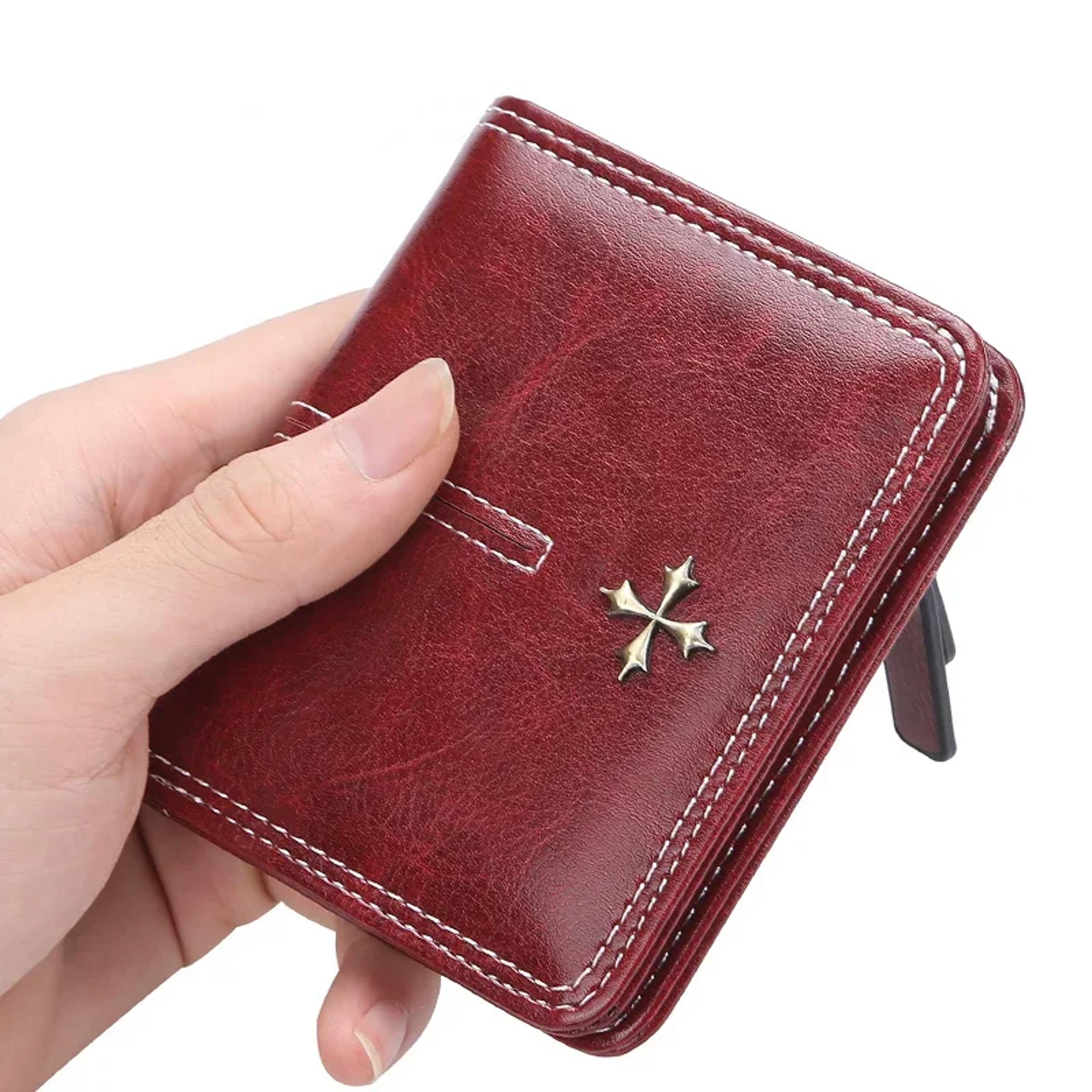 mini pu leather women walletfashionable small zipper wallet card holder purse