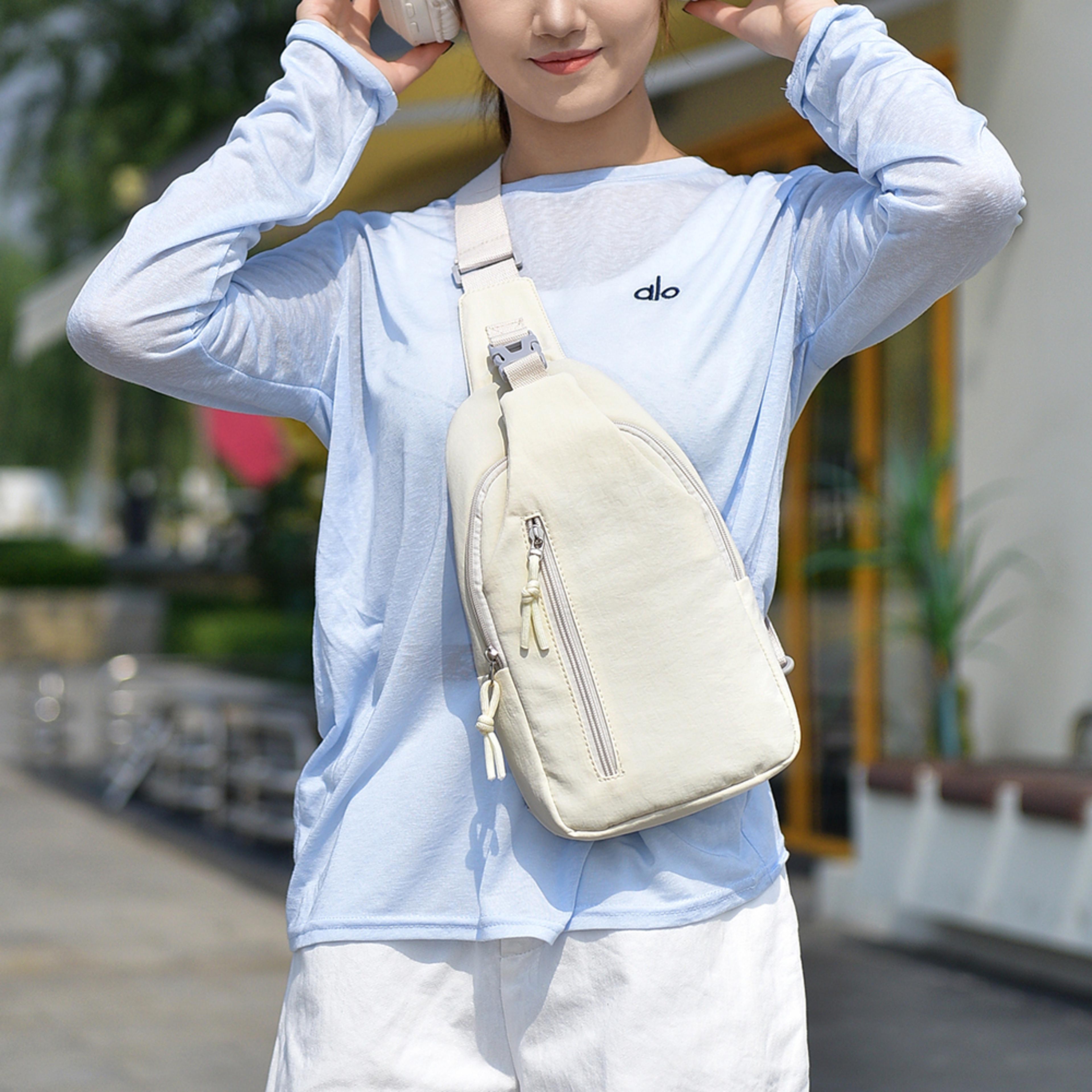 mens casual messenger bag multifunctional chest bag for outdoor sports cycling & daily commuting