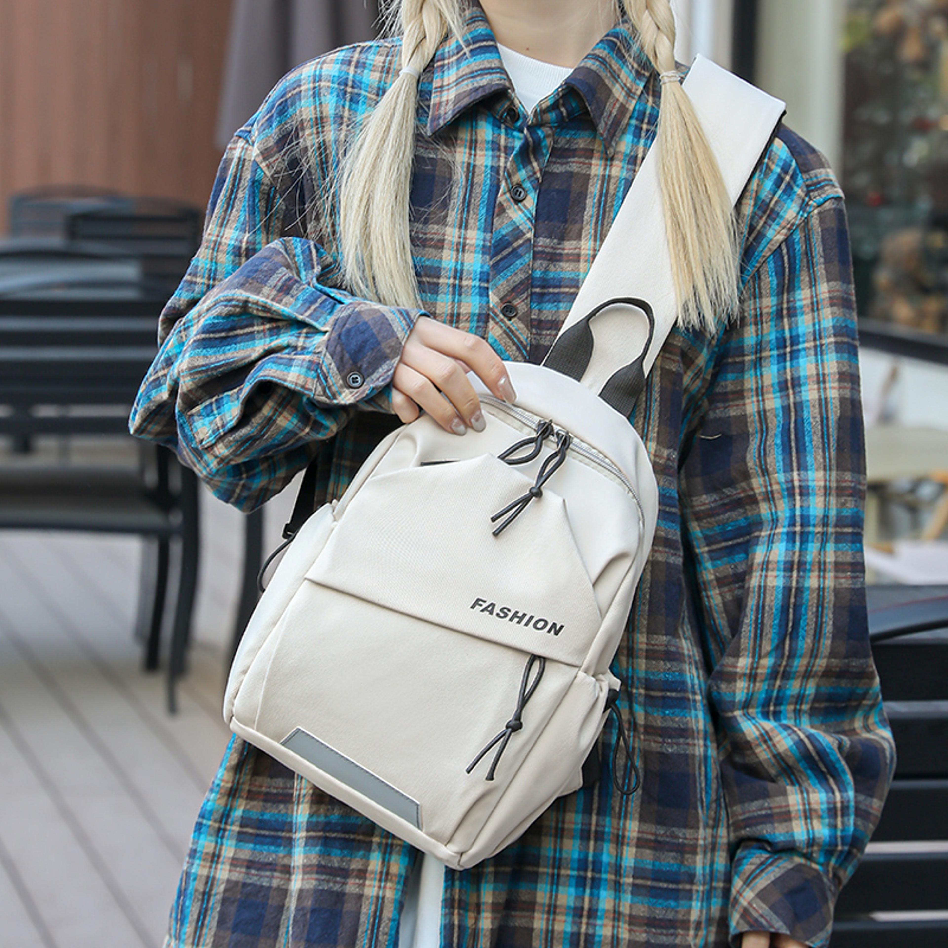 nylon messenger chest bag adjustable shoulder strap for outdoor sports and commuting