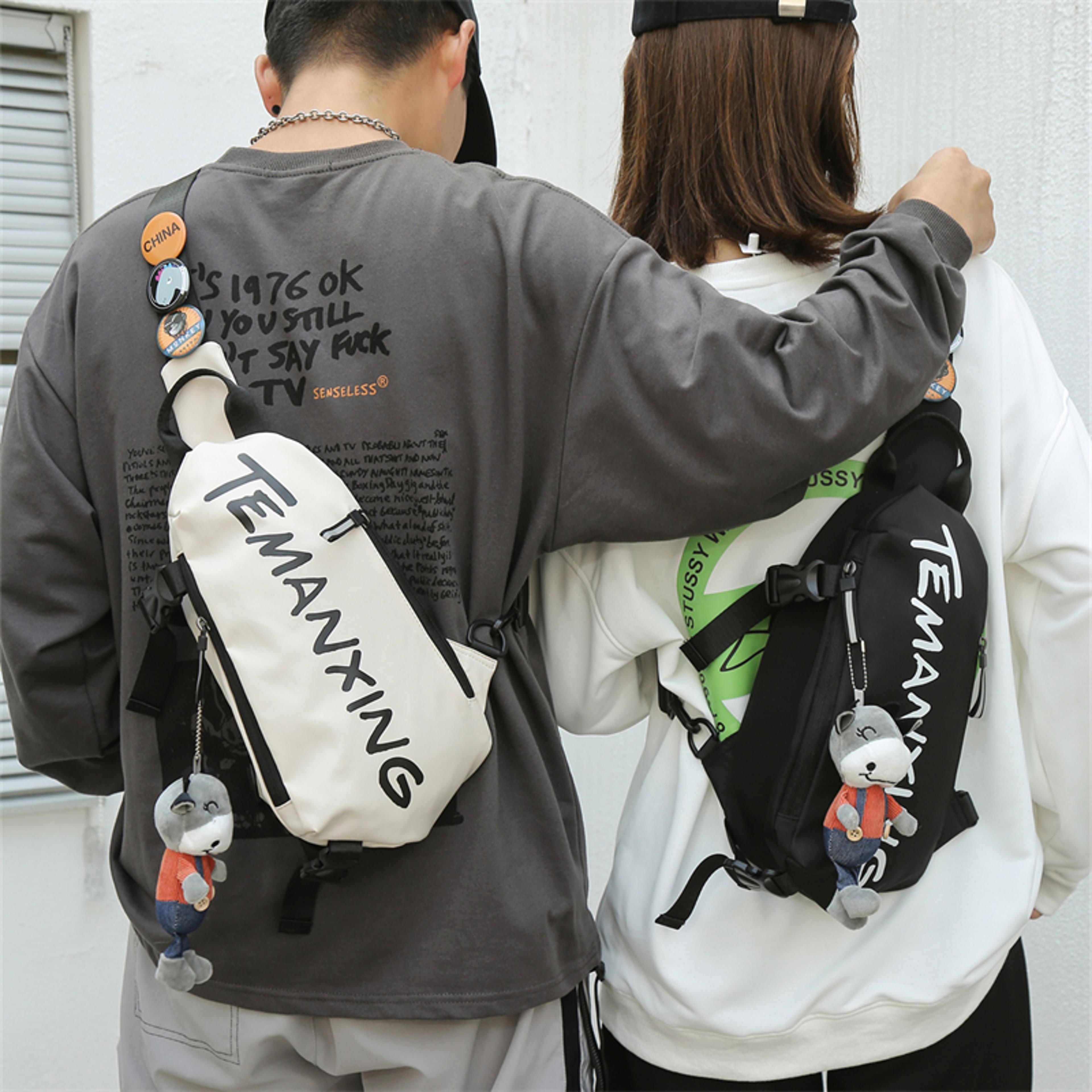 waterproof cloth crossbody chest bag versatile shoulder messenger bag for men and women small and durable