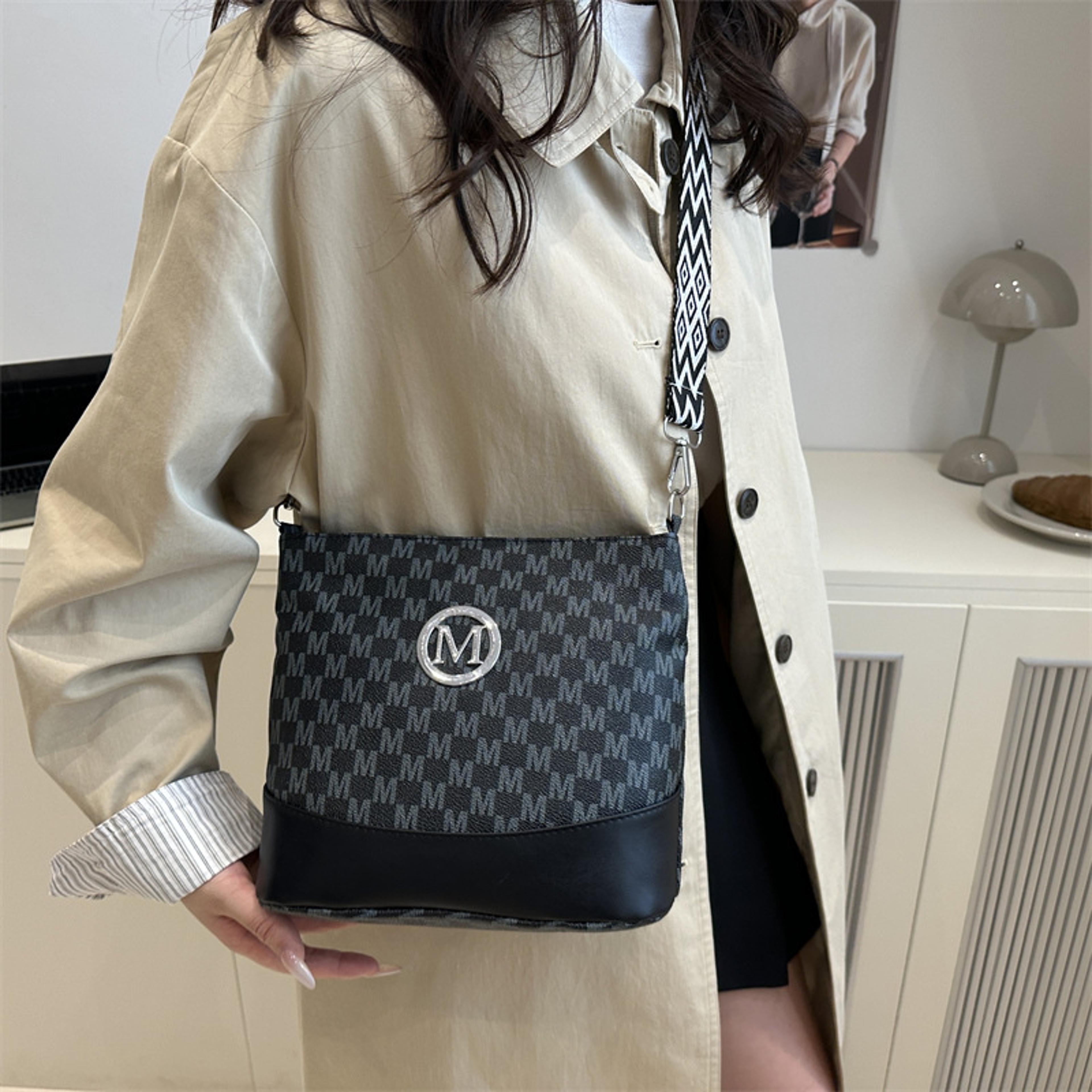 high quality retro color crossbody bag letter messenger tote for business & leisure