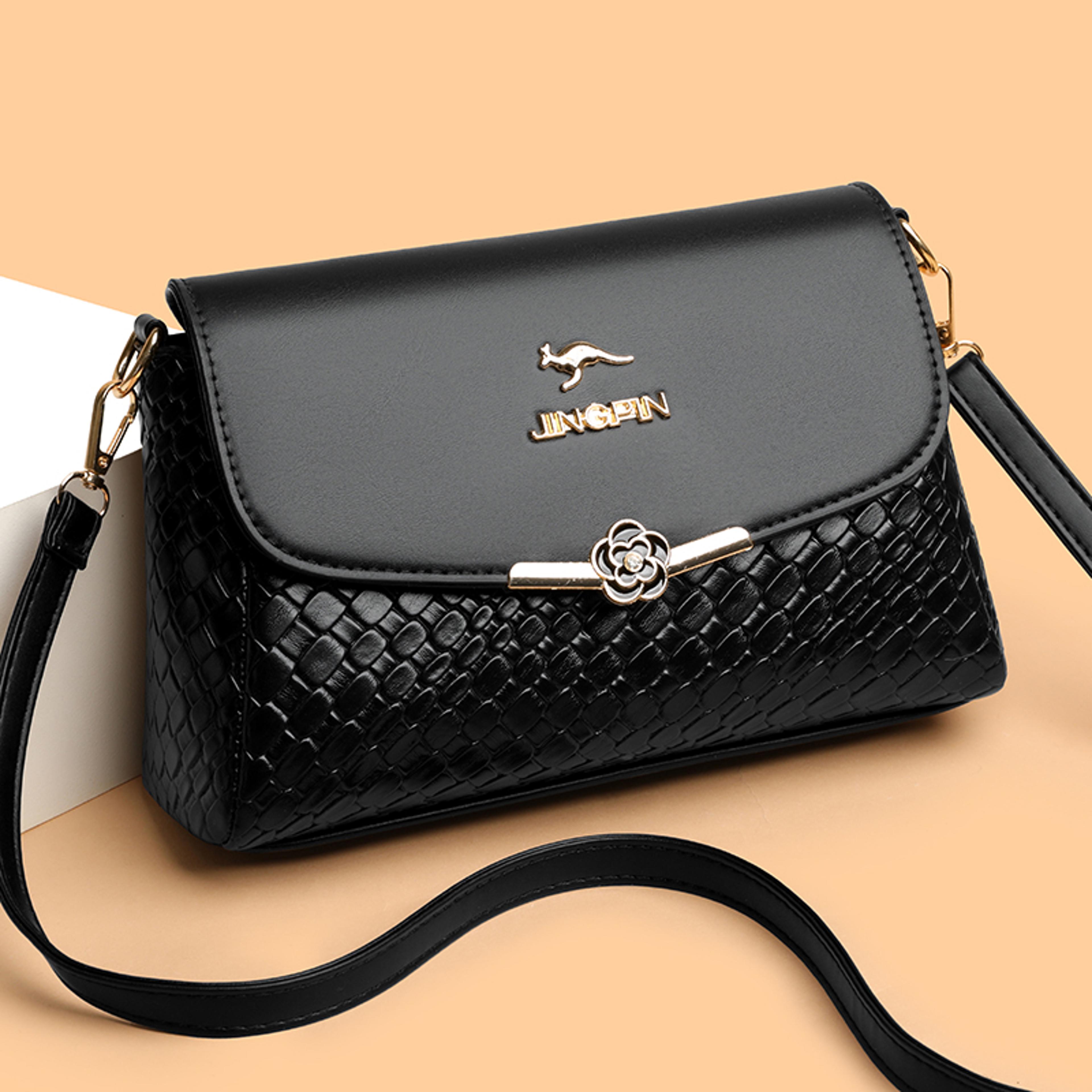 womens retro square flip cover crossbody bag stylish & spacious with shoulder strap
