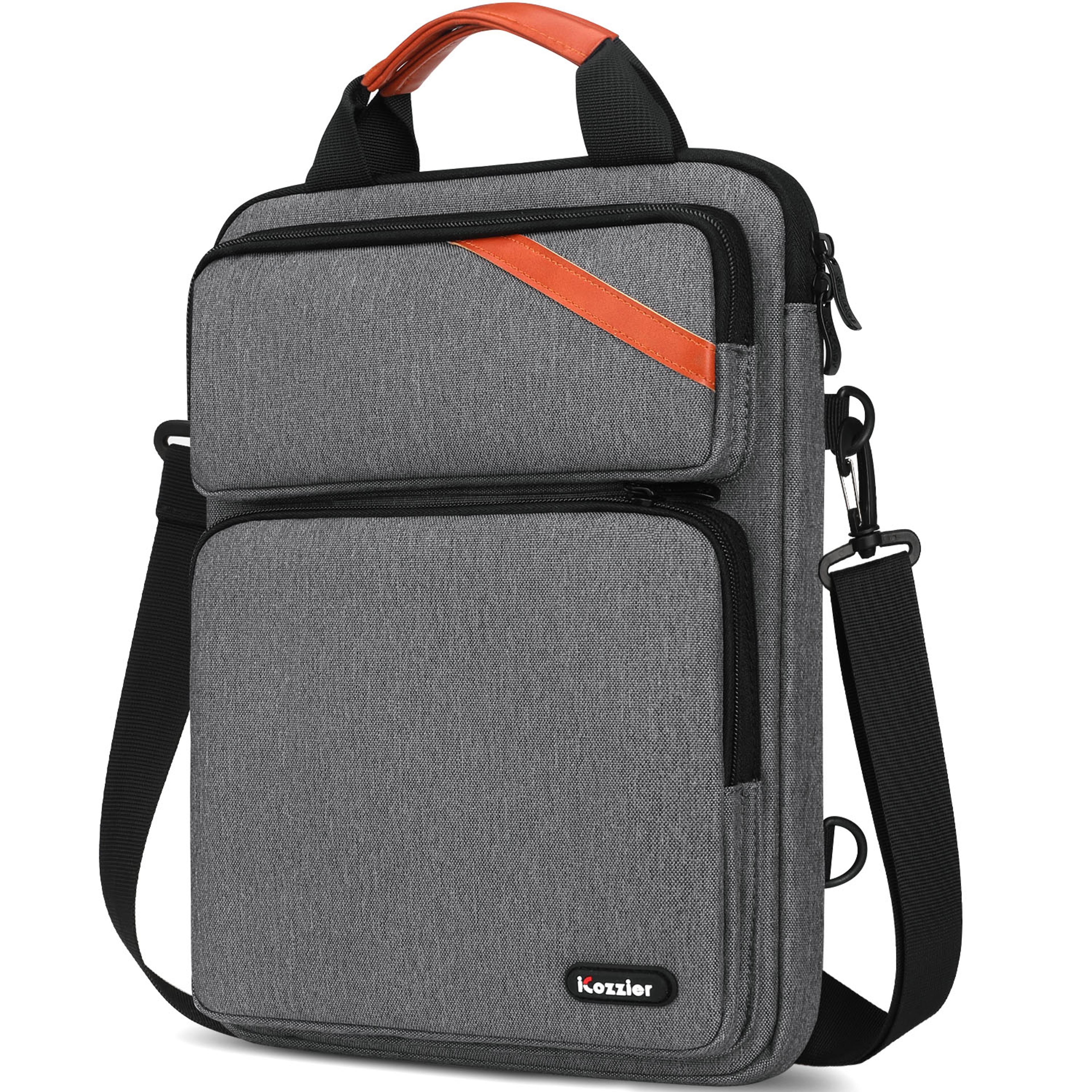 laptop shoulder bag with double pockets waterproof laptop sleeve tablet case