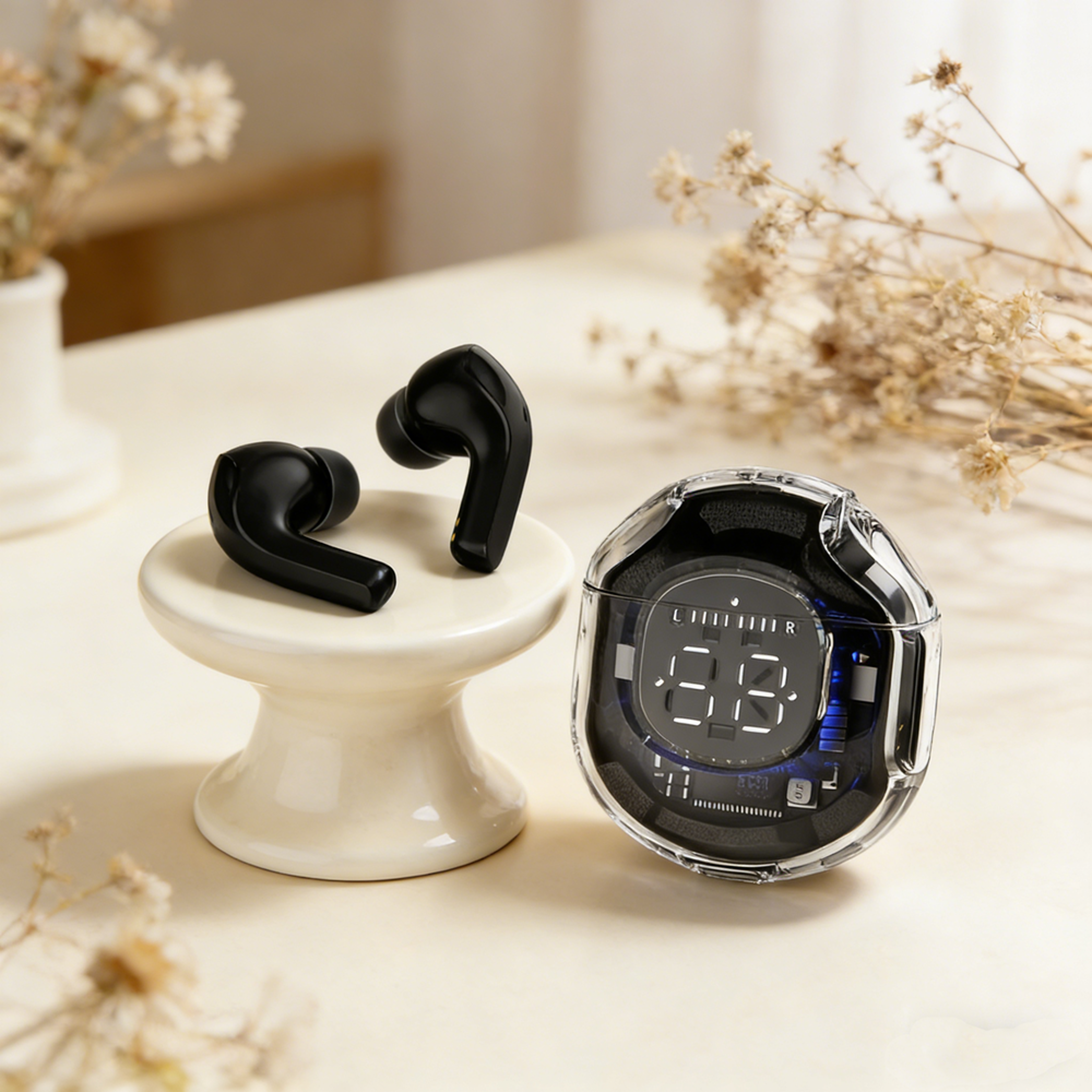 wireless bluetooth sports headset noise reduction bass boost touch control