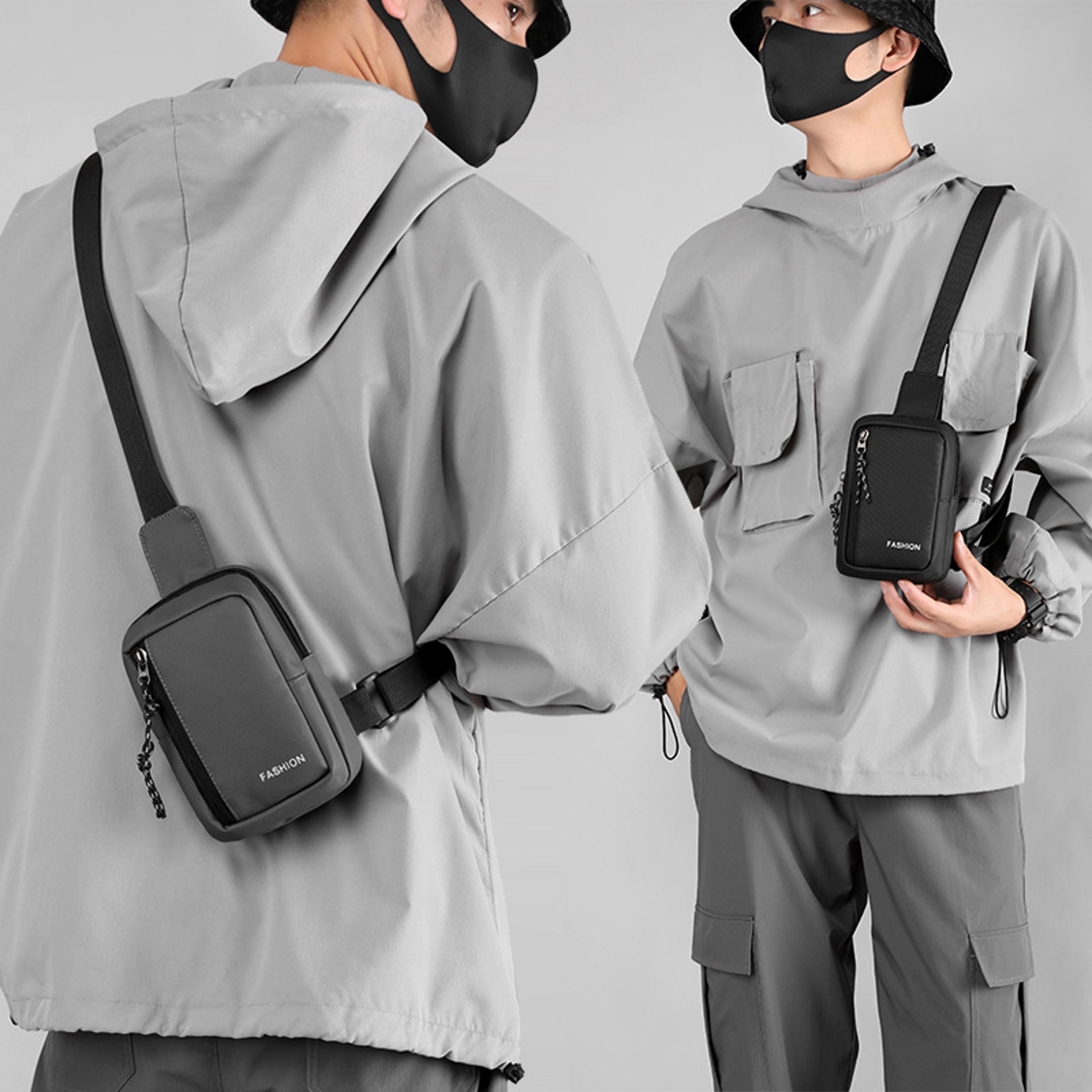 casual crossbody messenger bag for men black oxford shoulder handbag for travel & daily use