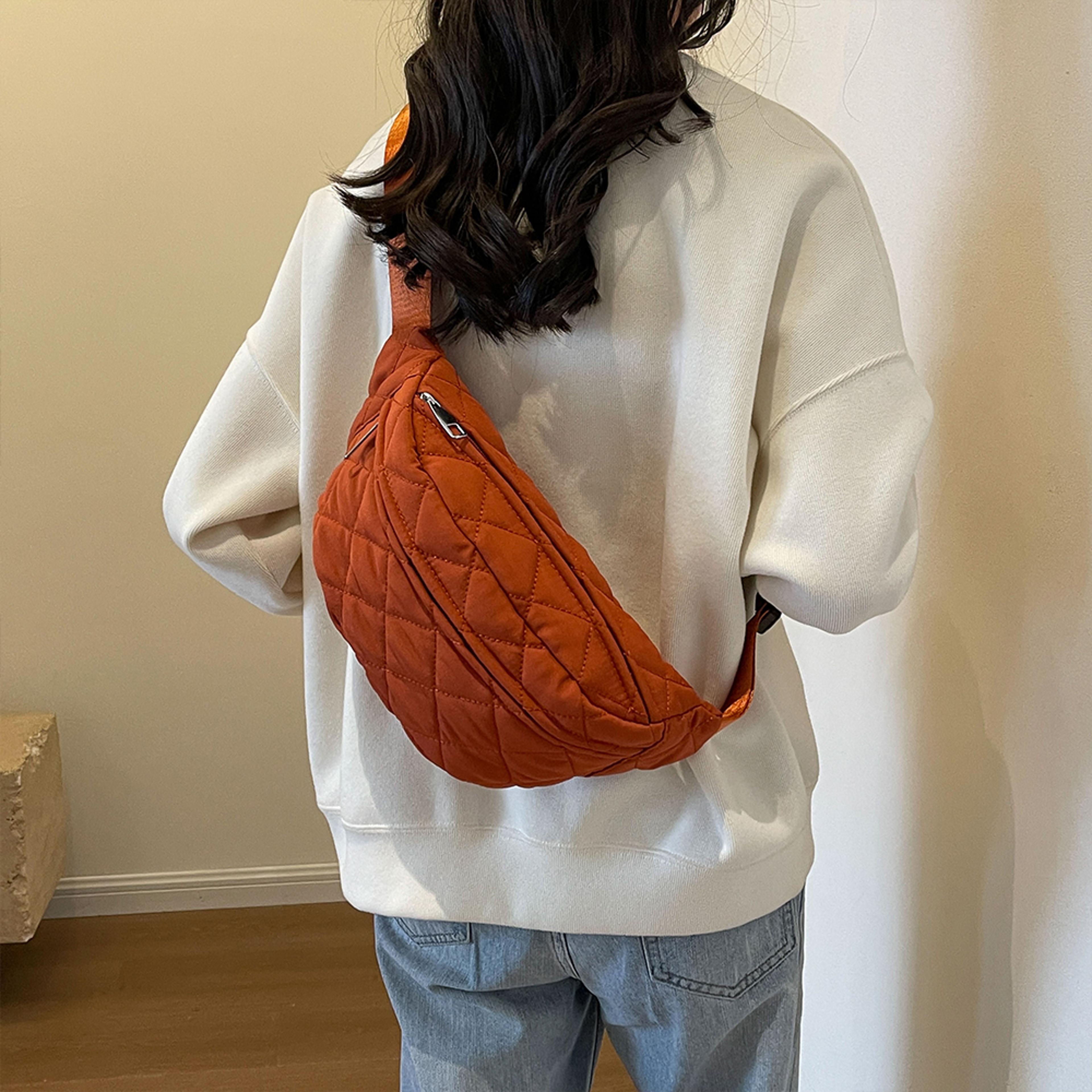 large capacity waterproof crossbody bag stylish quilted shoulder bag for everyday use