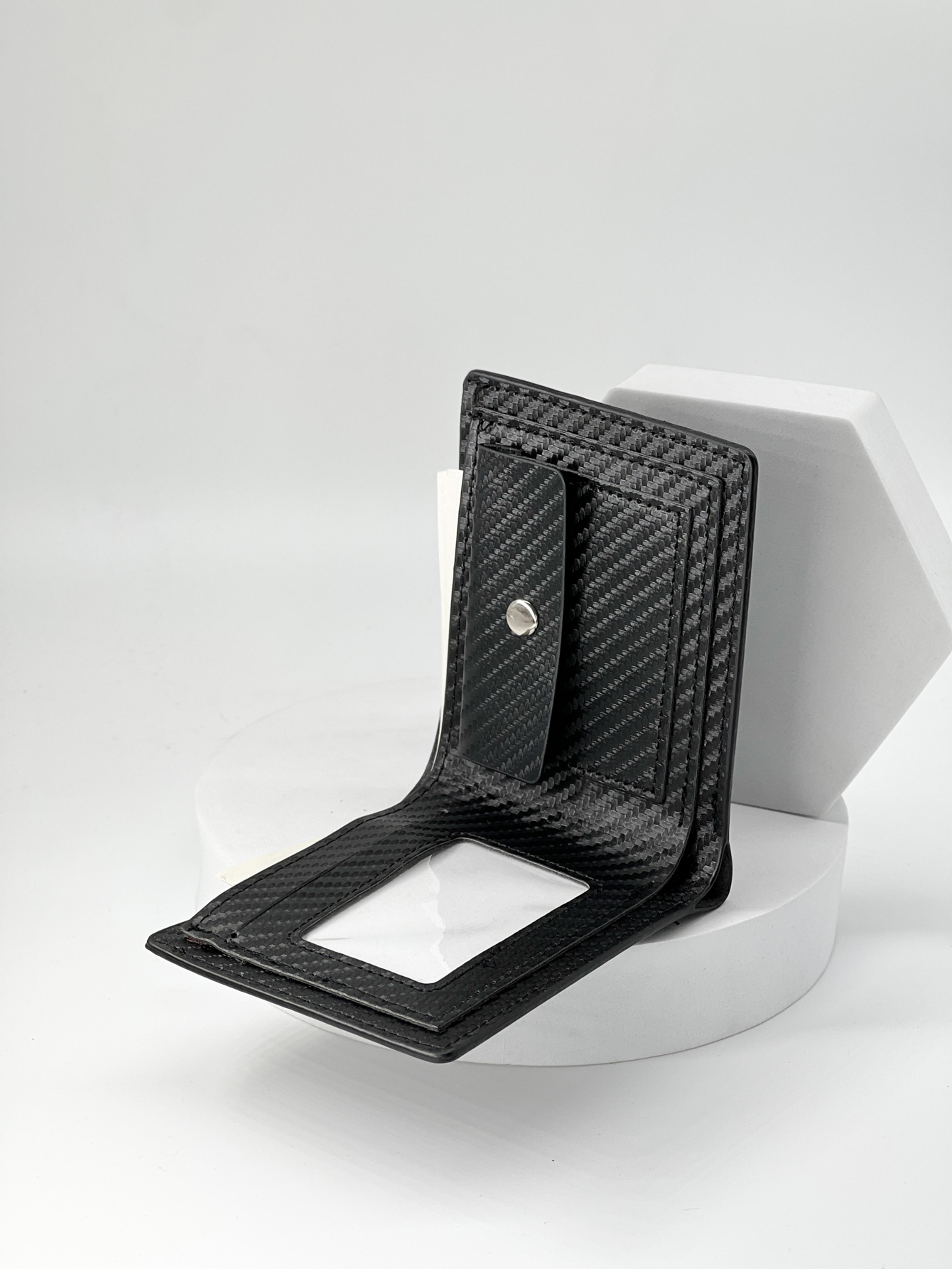 fashion trend business casual carbon fiber mens wallet with card slot