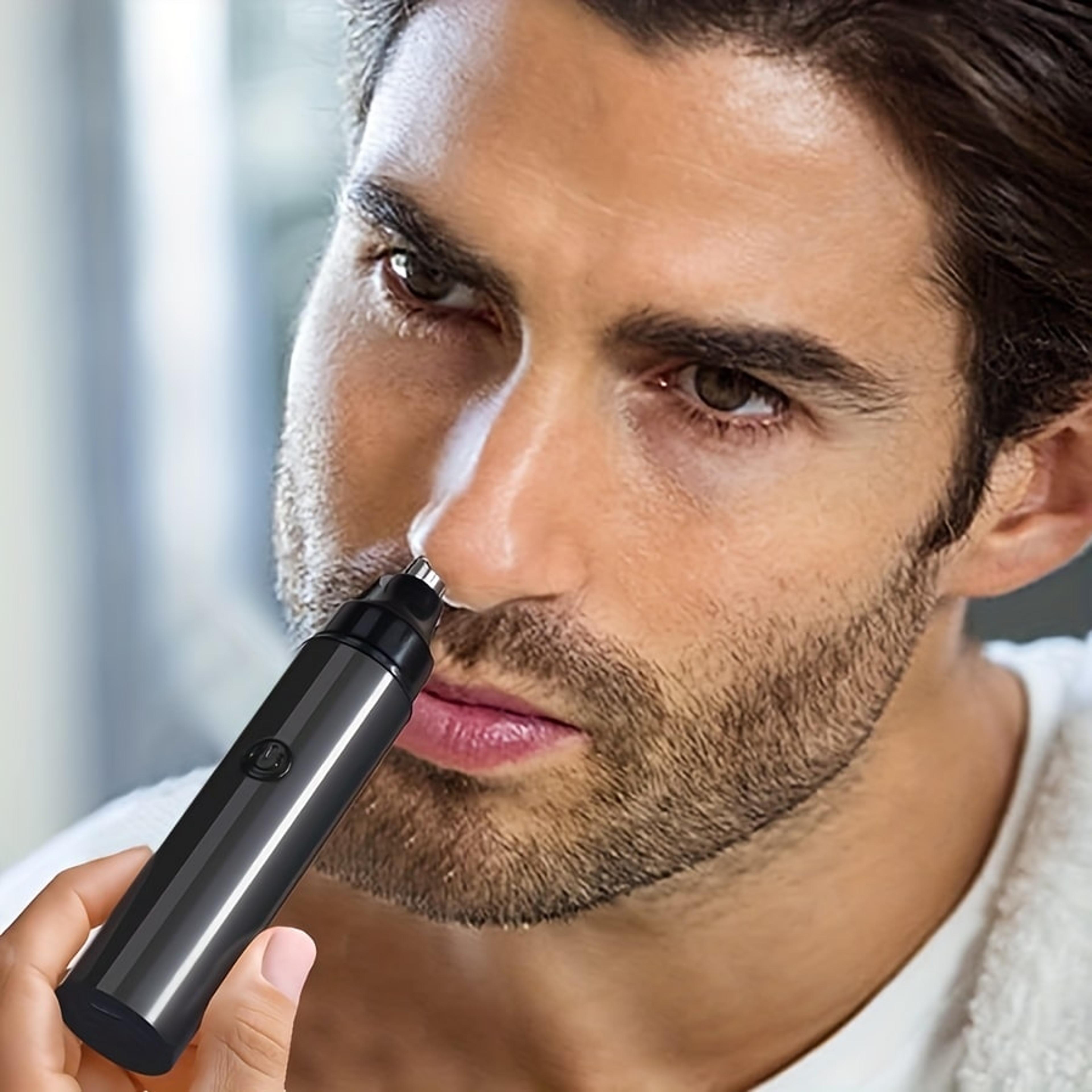 rechargeable nose hair trimmer & facial hair remover for men easy nose hair shaver for smooth nasal clearance