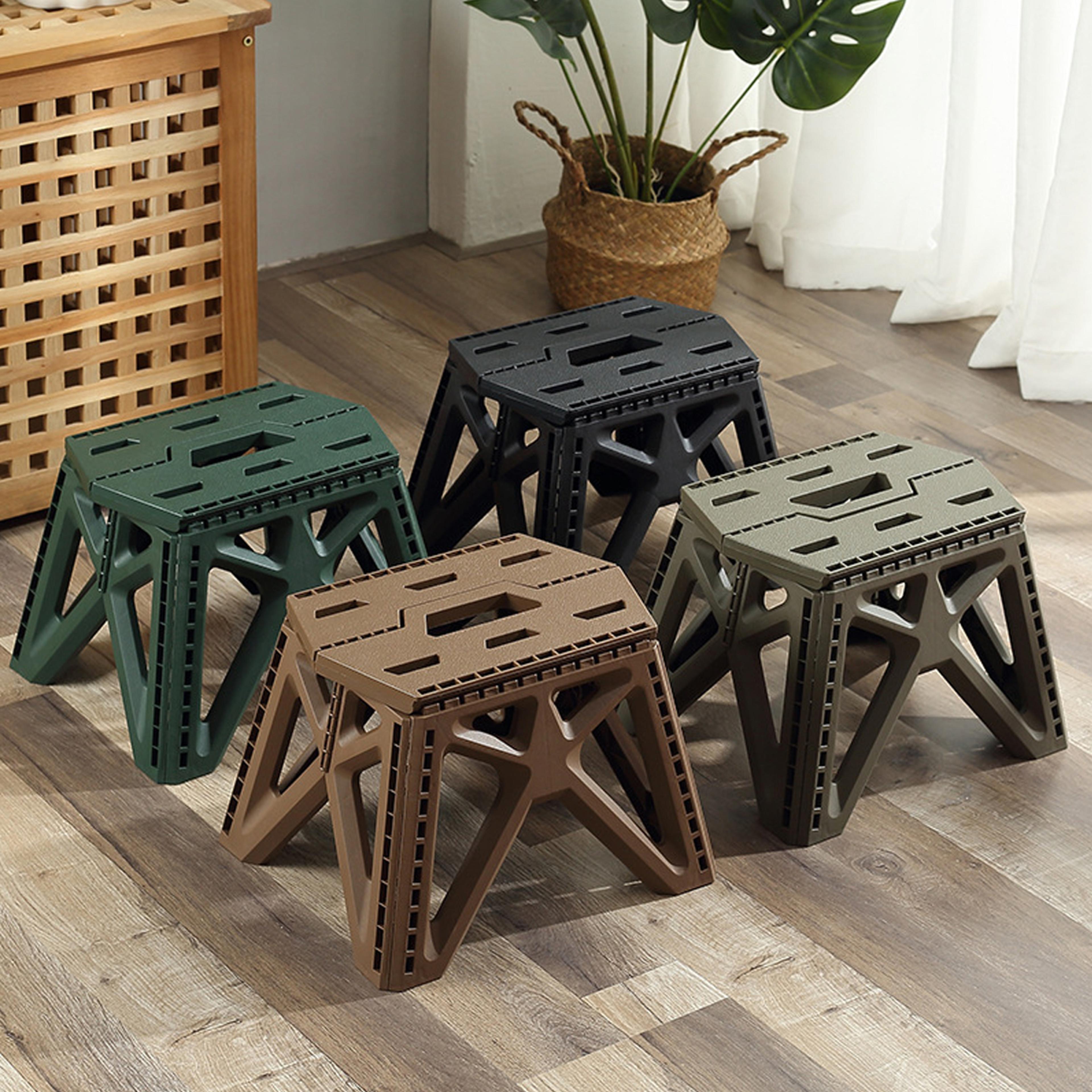 portable folding stool high load bearing durable small chair for outdoor use ideal for camping hiking bbq fishing