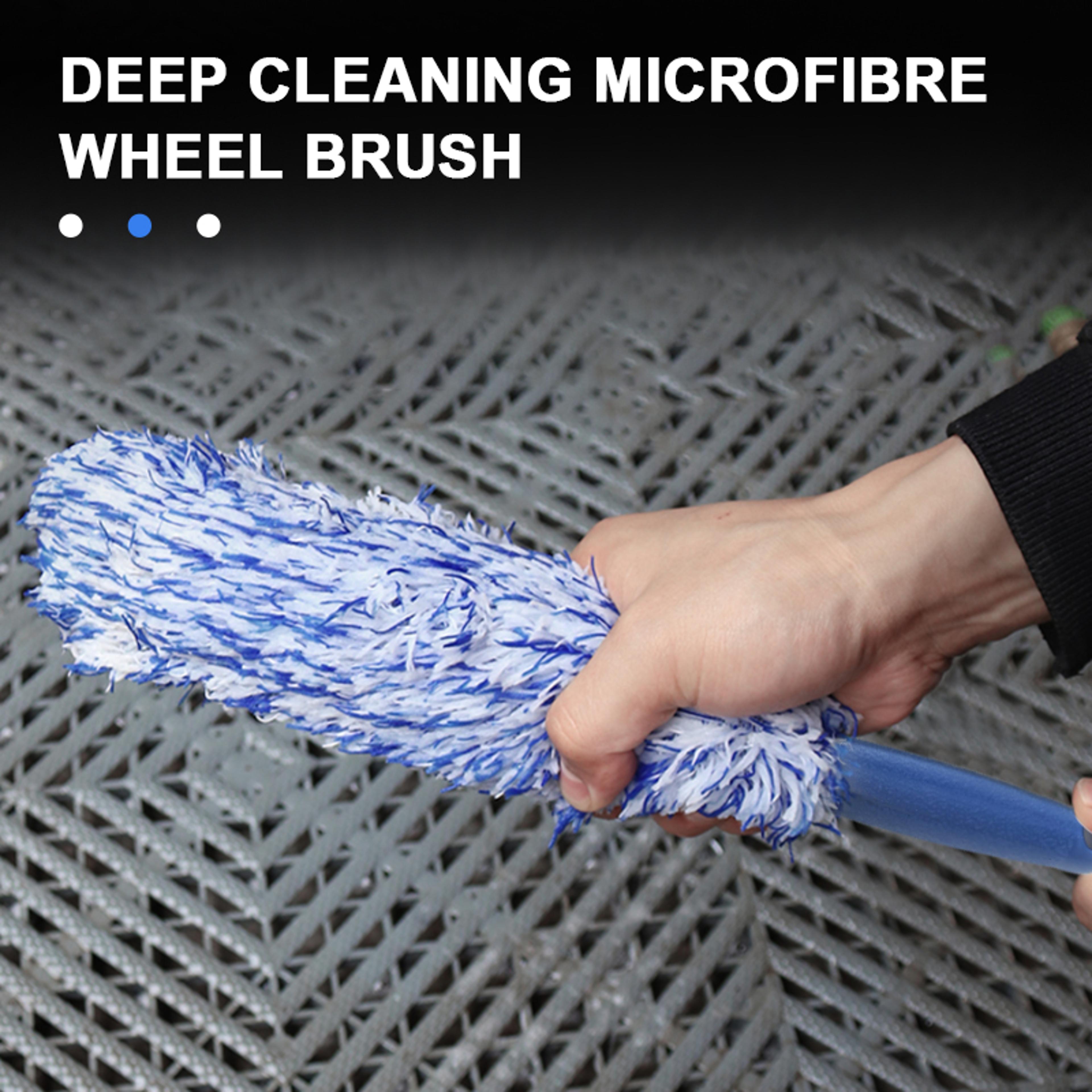 car tire rim cleaning brush portable plush wheel hub wash brush for car detailing & dust removal