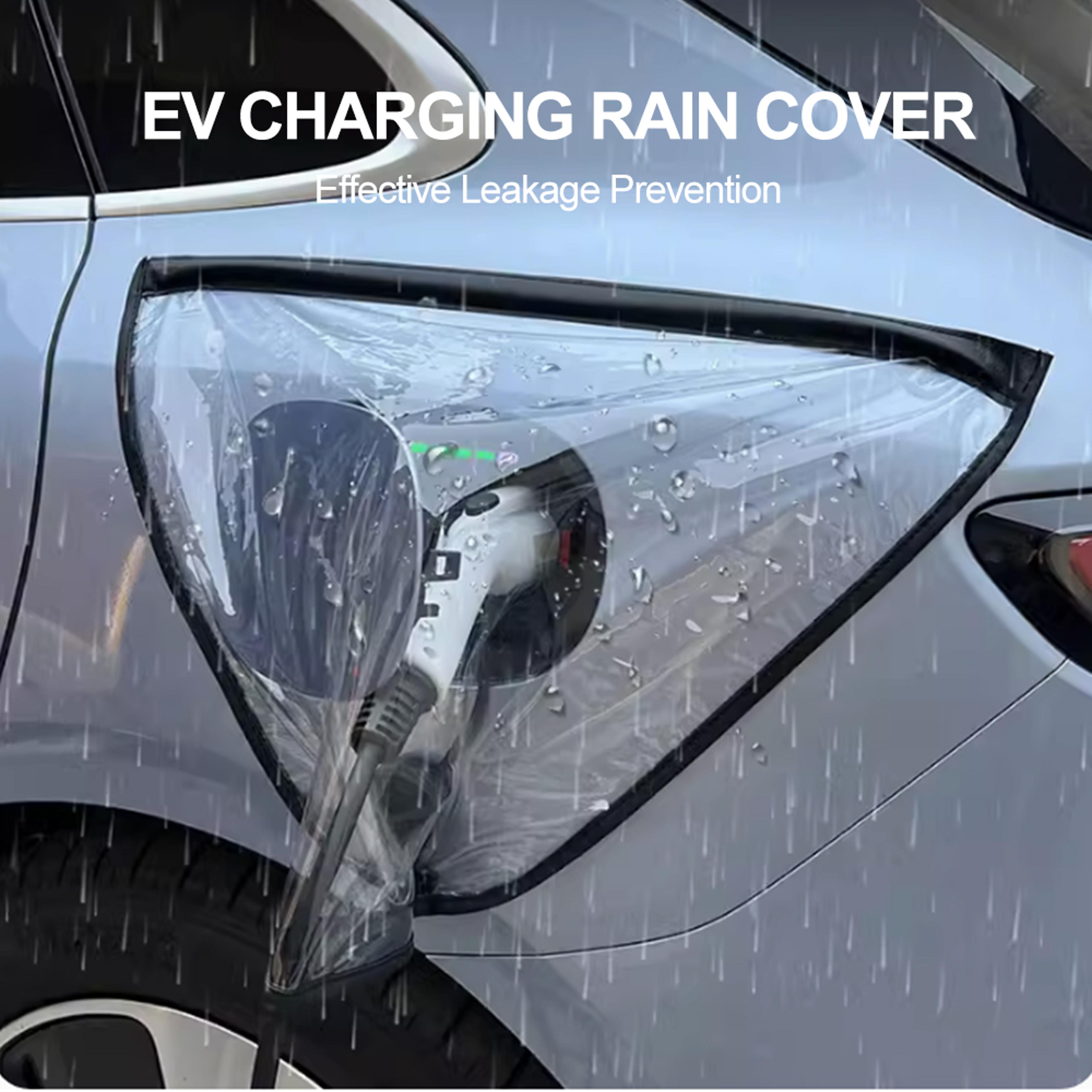 tesla charger port rainproof cover outdoor ev charging port protector