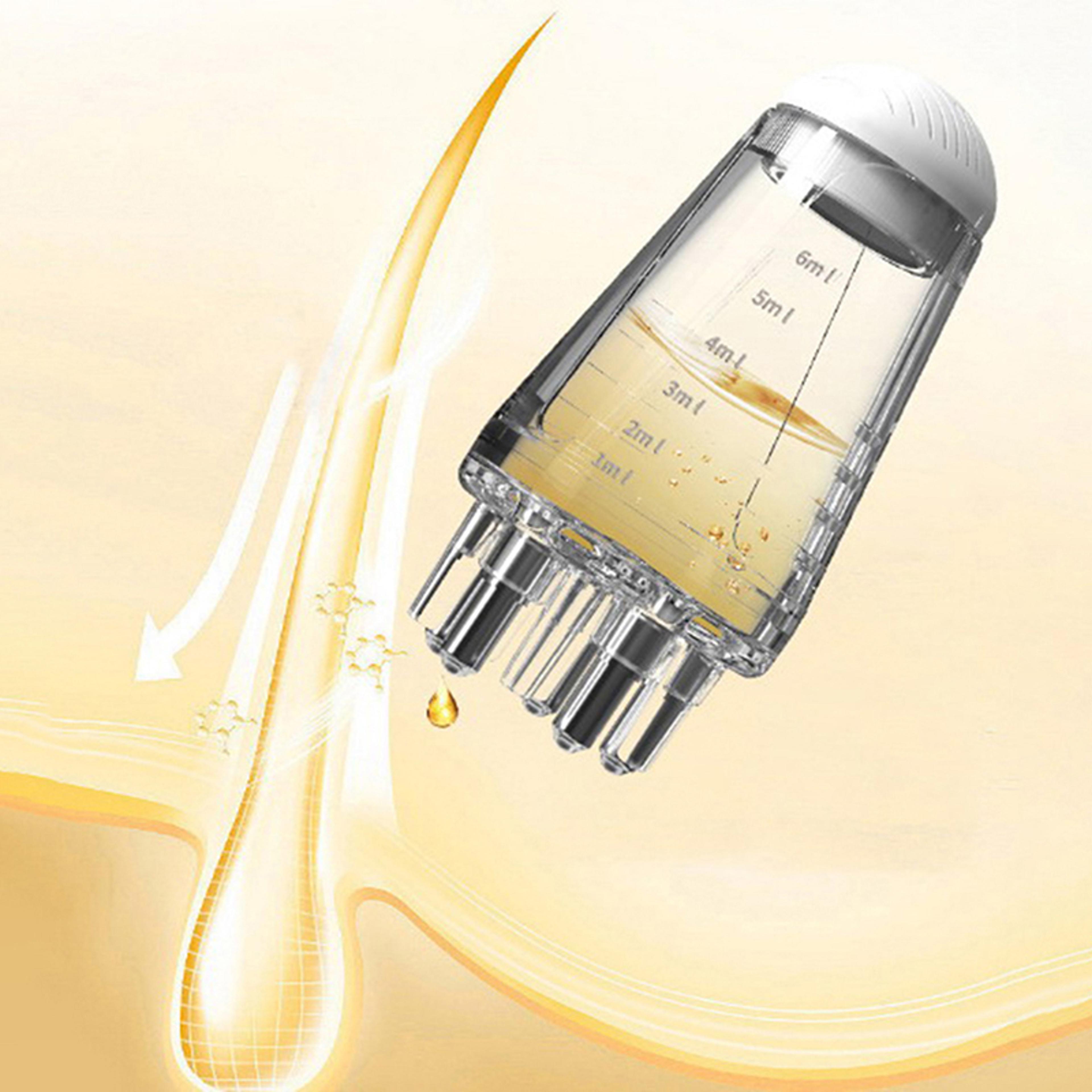 scalp applicator hair regrowth massage comb hexagon head oil roller ball for styling & relaxation