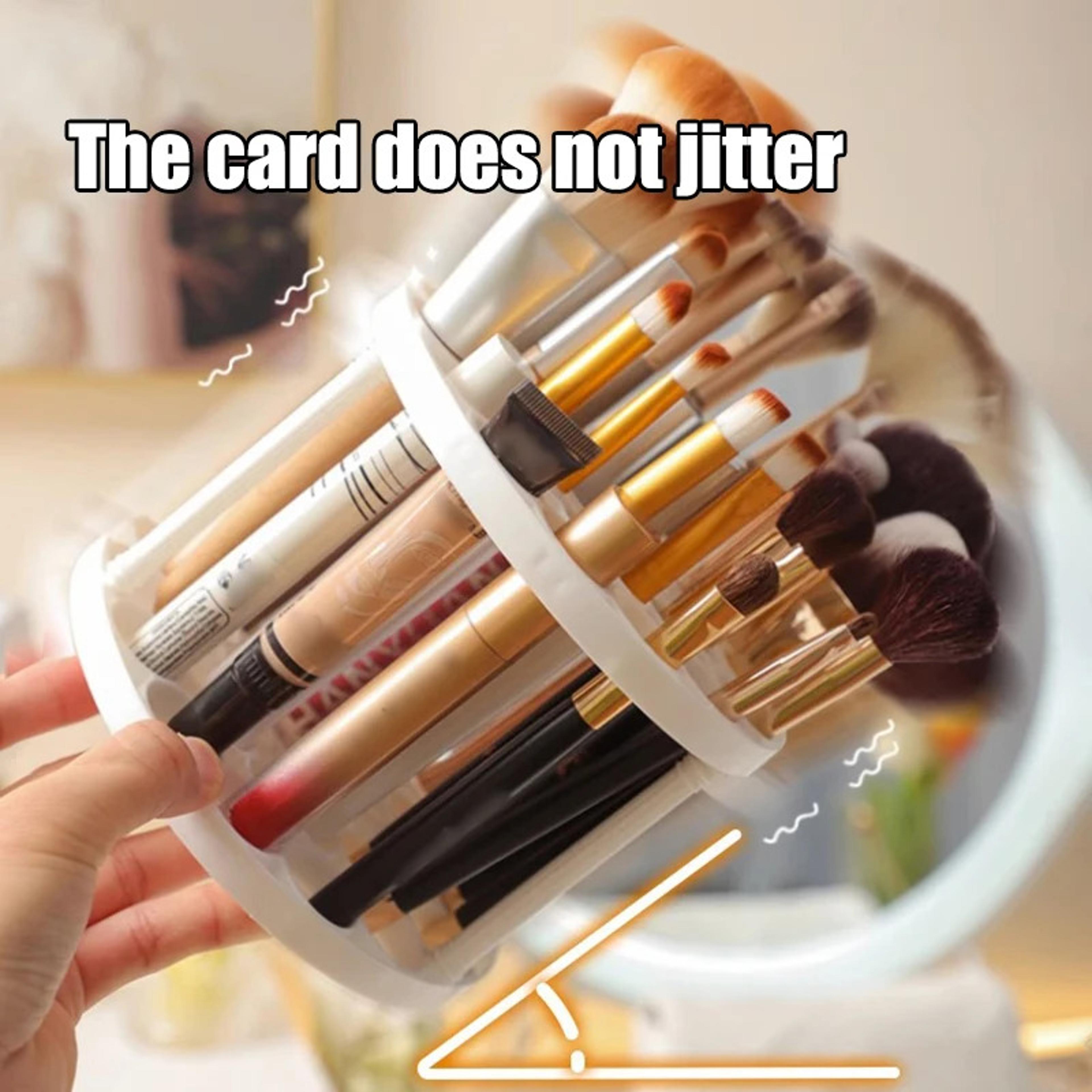 rotating makeup brush stand elegant beauty storage organizer for easy access and visibility