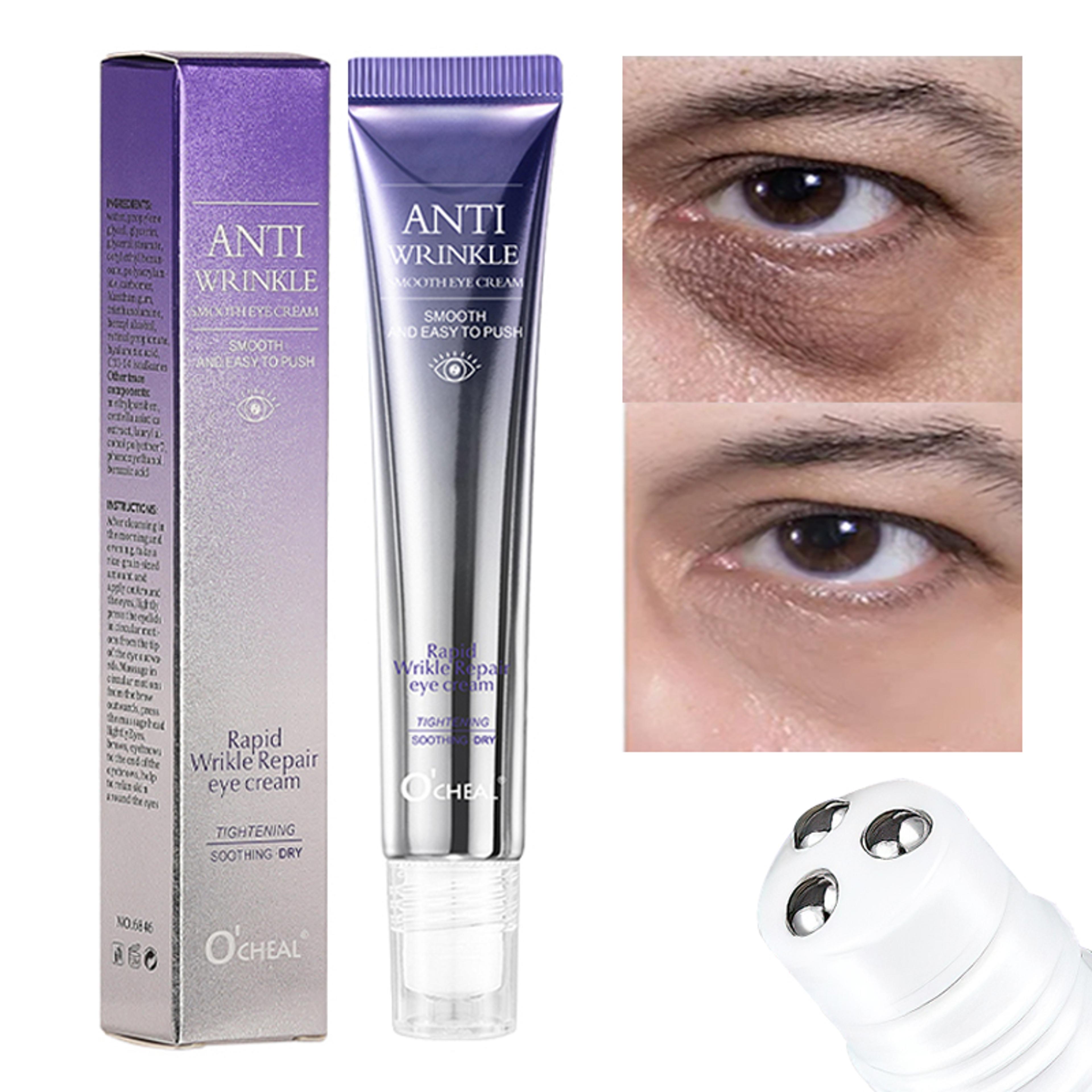 anti wrinkle eye cream roller massager for dark circles and puffiness hyaluronic acid moisturizing anti aging skin car