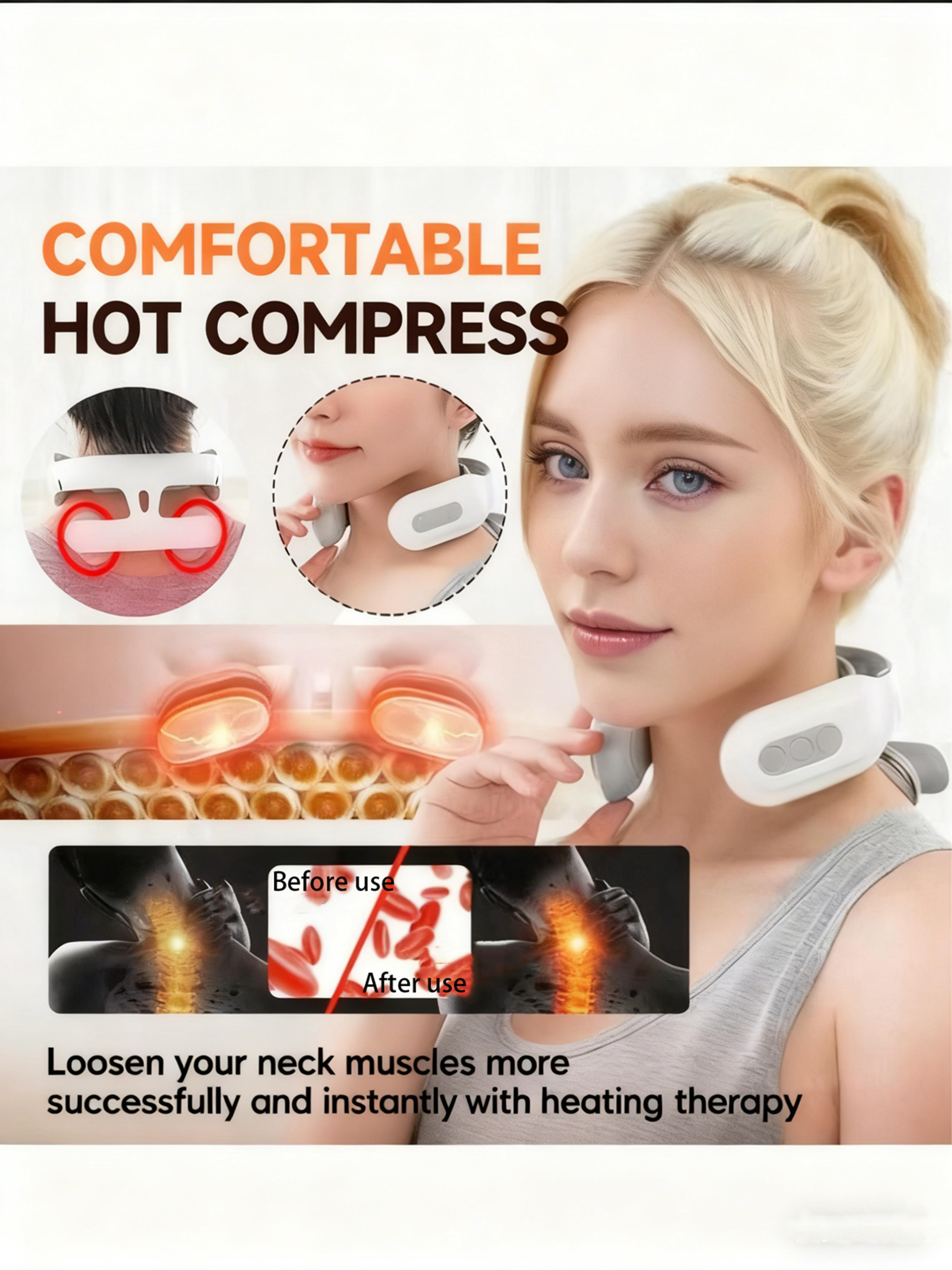 rechargeable portable electric neck massager for neck and shoulder pain relief