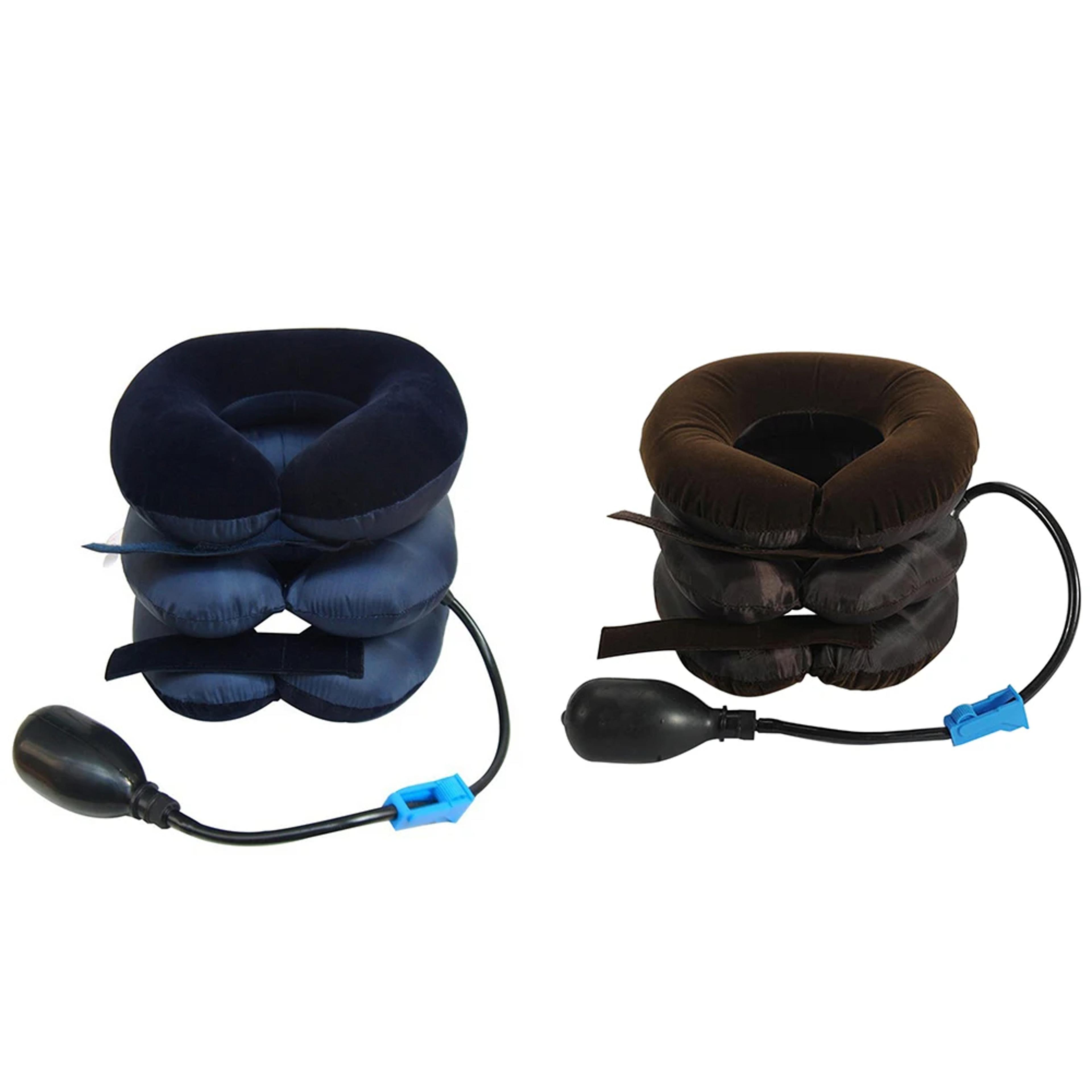 inflatable neck stretcher support for cervical traction stress relief & relaxation for men and women