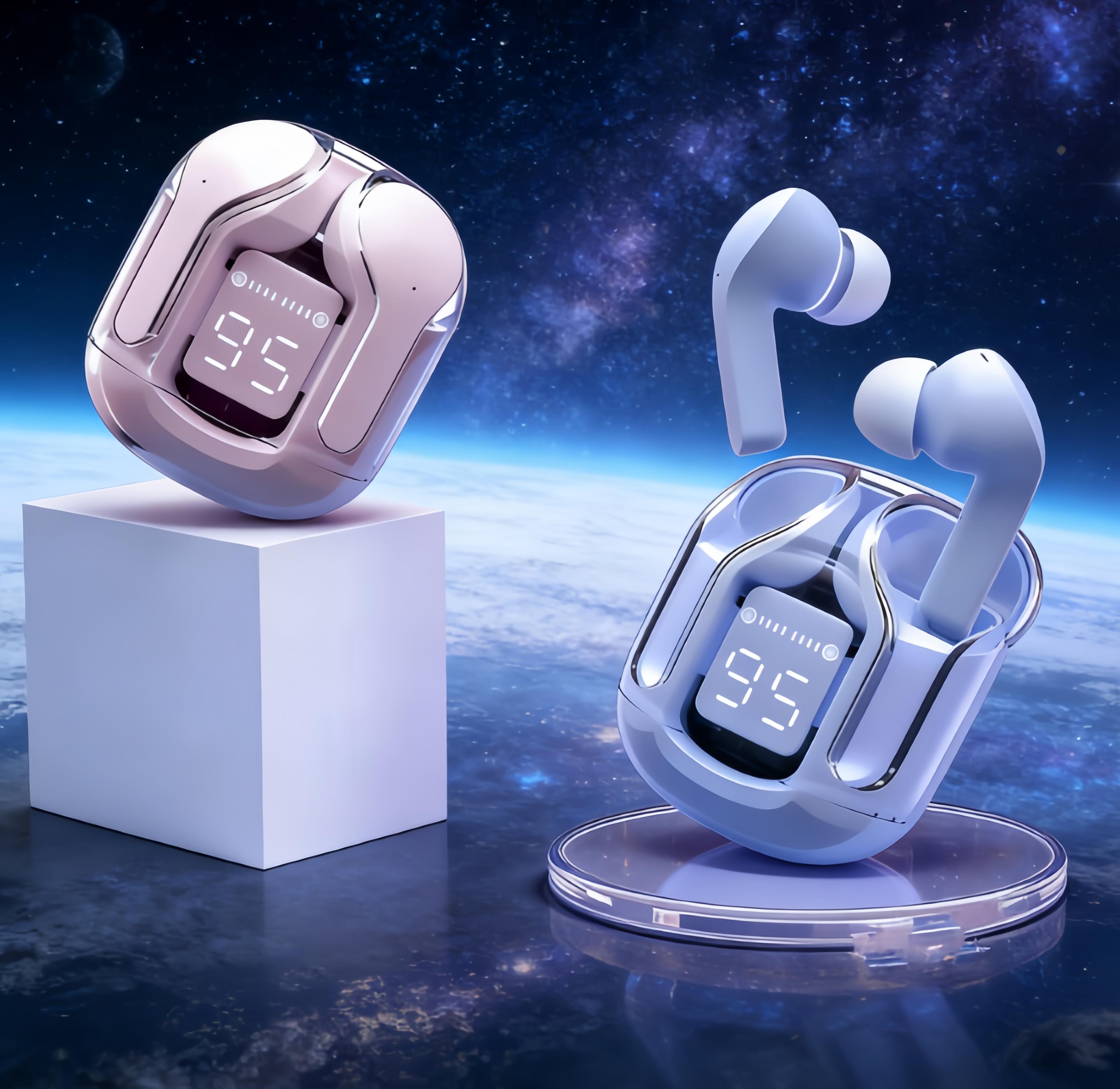 transparent tws wireless bluetooth earphones hifi sound high quality bluetooth headset