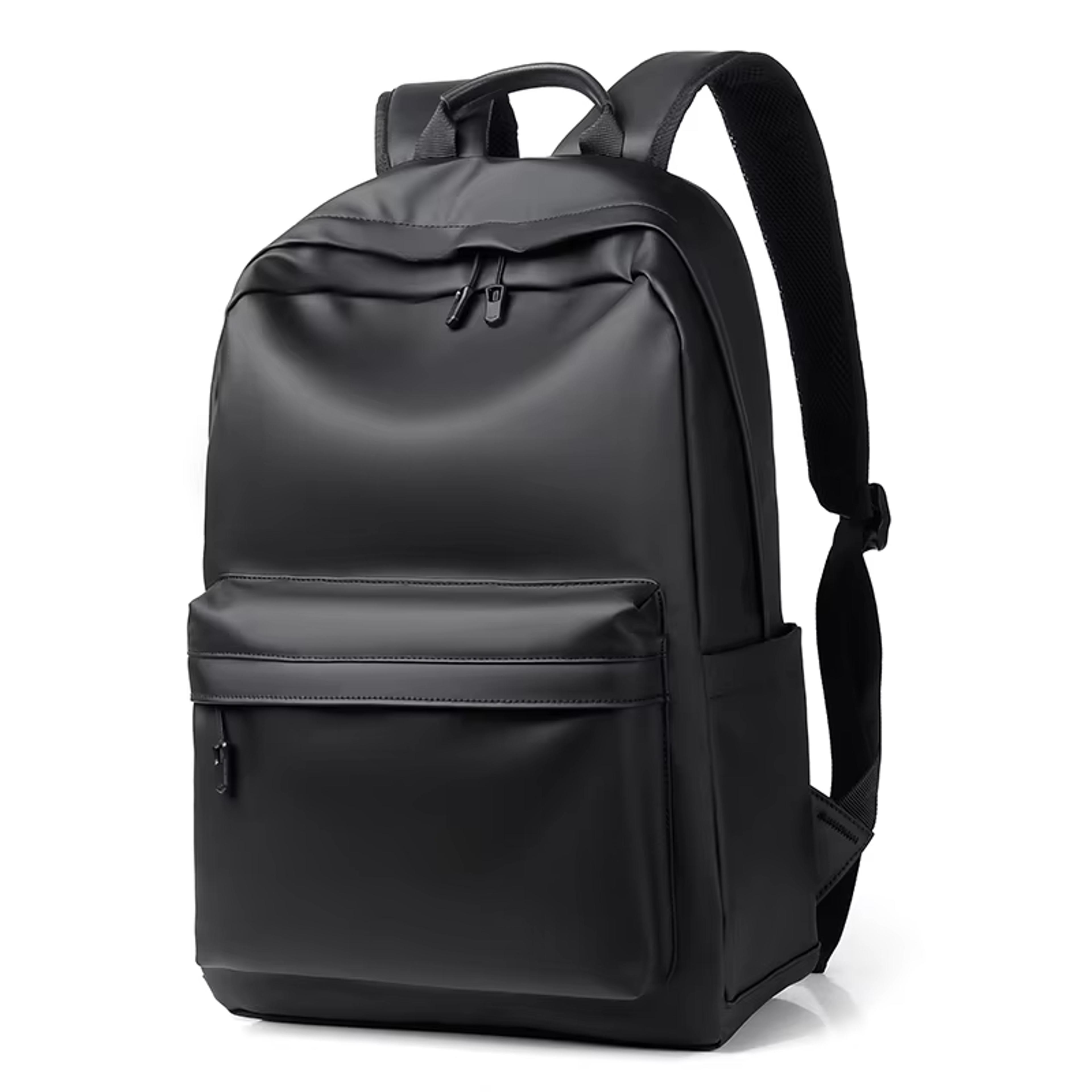 fashionable pu leather backpack for men high quality laptop school bag, stylish mochila masculina for teenagers