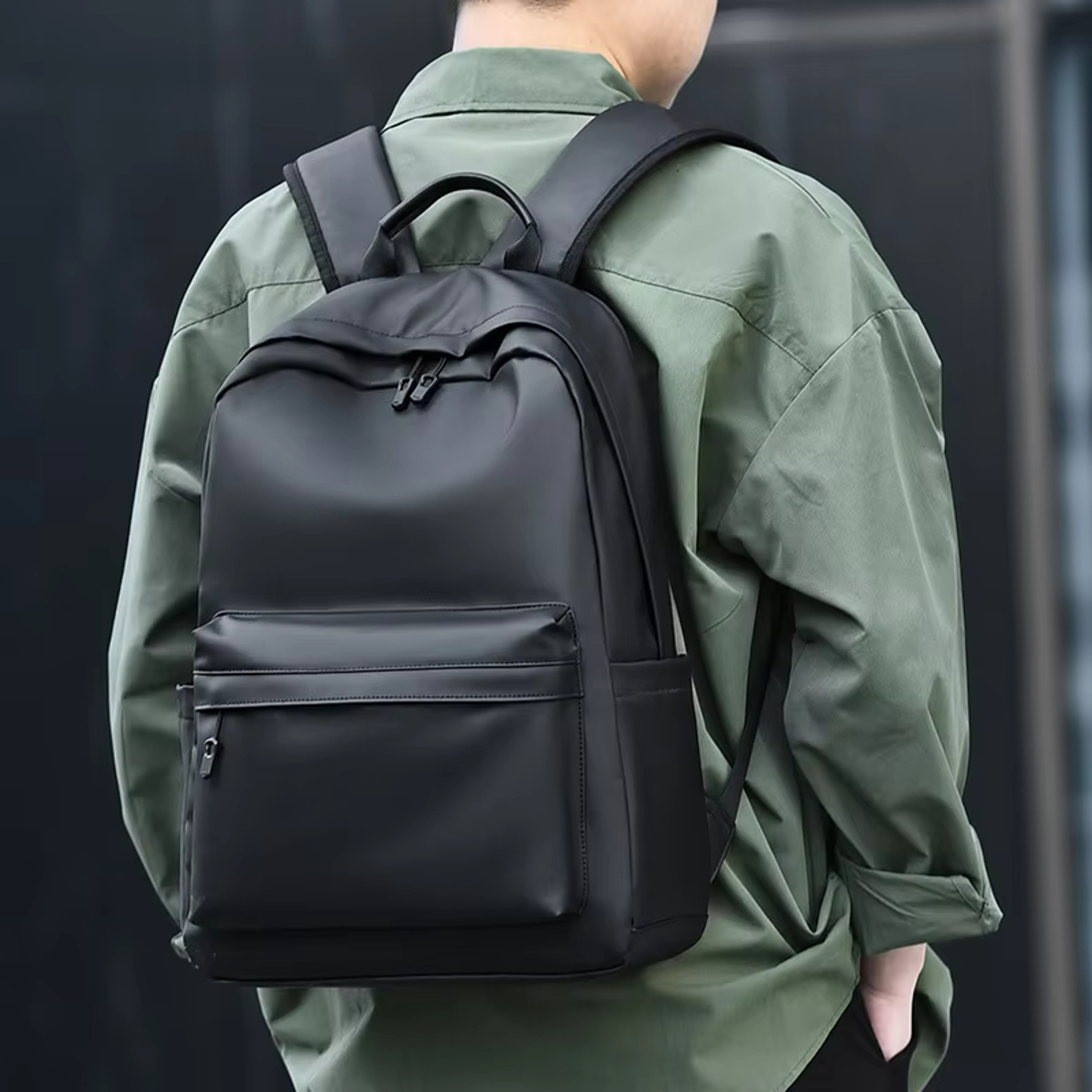 college leather backpack BOSTANTEN Laptop for Women 15.6 inch Computer Bag Shoulder Bag Casual Daypack Travel Bag and umbrellas College Backpack Khaki Teen