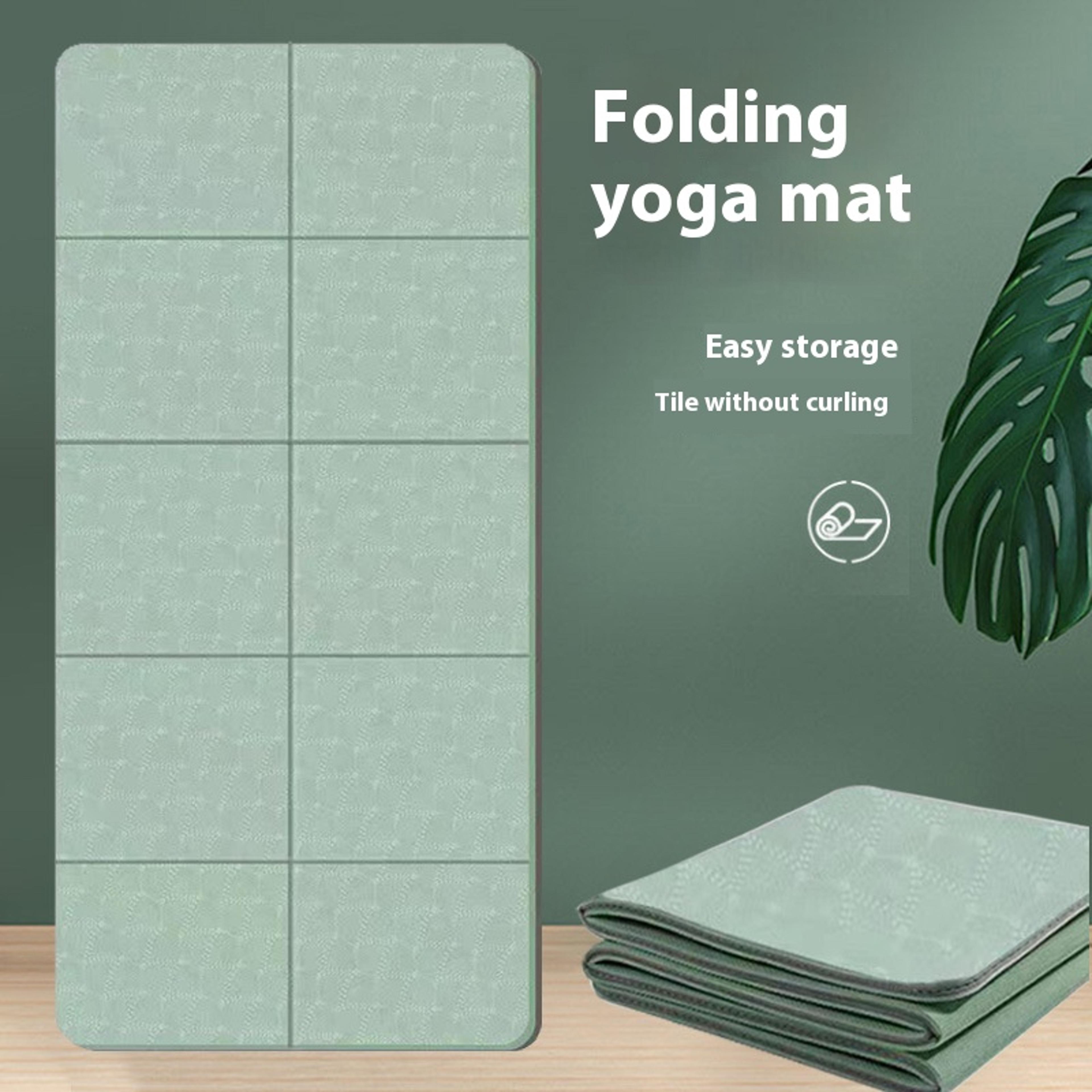 portable foldable yoga mat thick anti slip fitness mat for home children and students