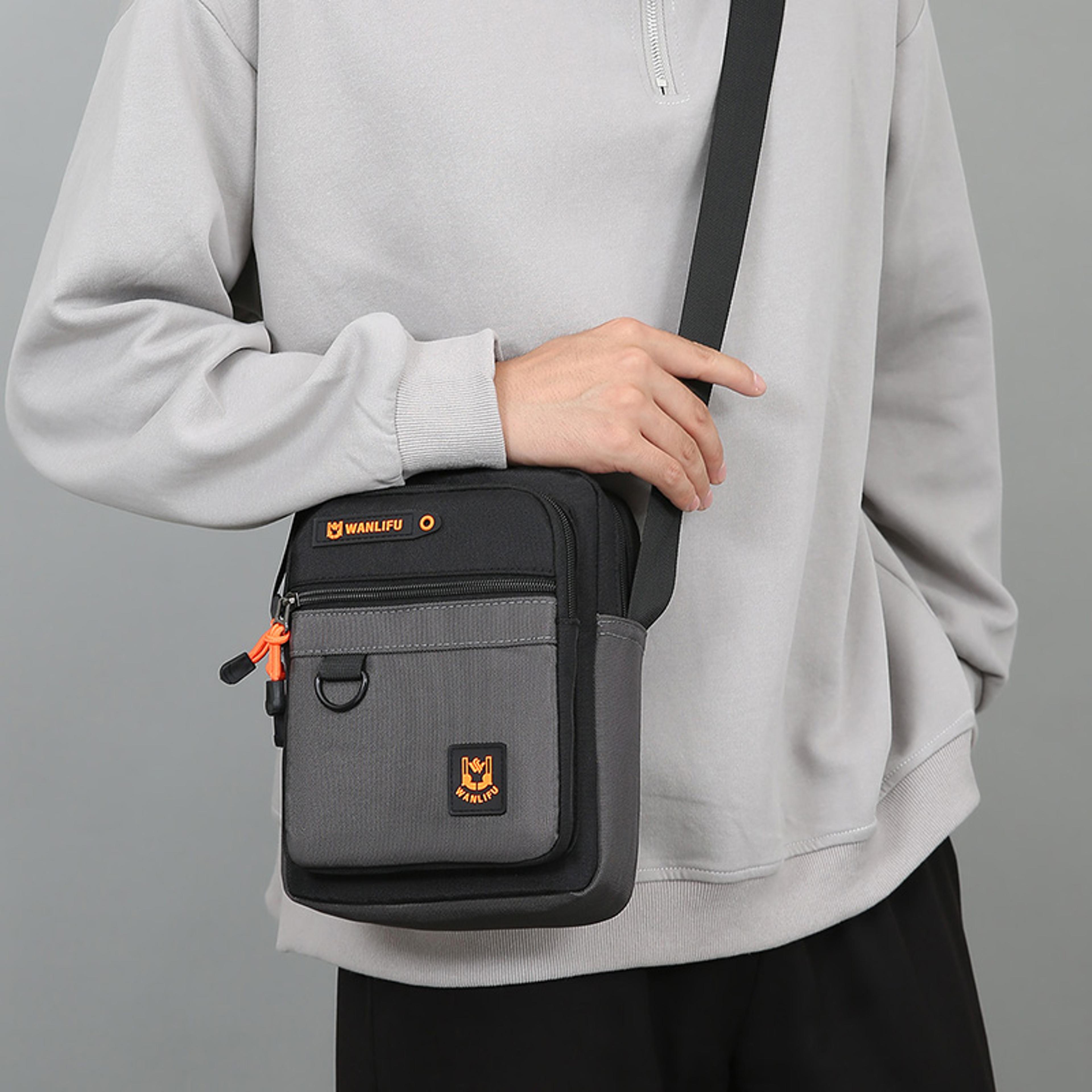 stylish lightweight casual mens messenger bag durable oxford crossbody shoulder purse