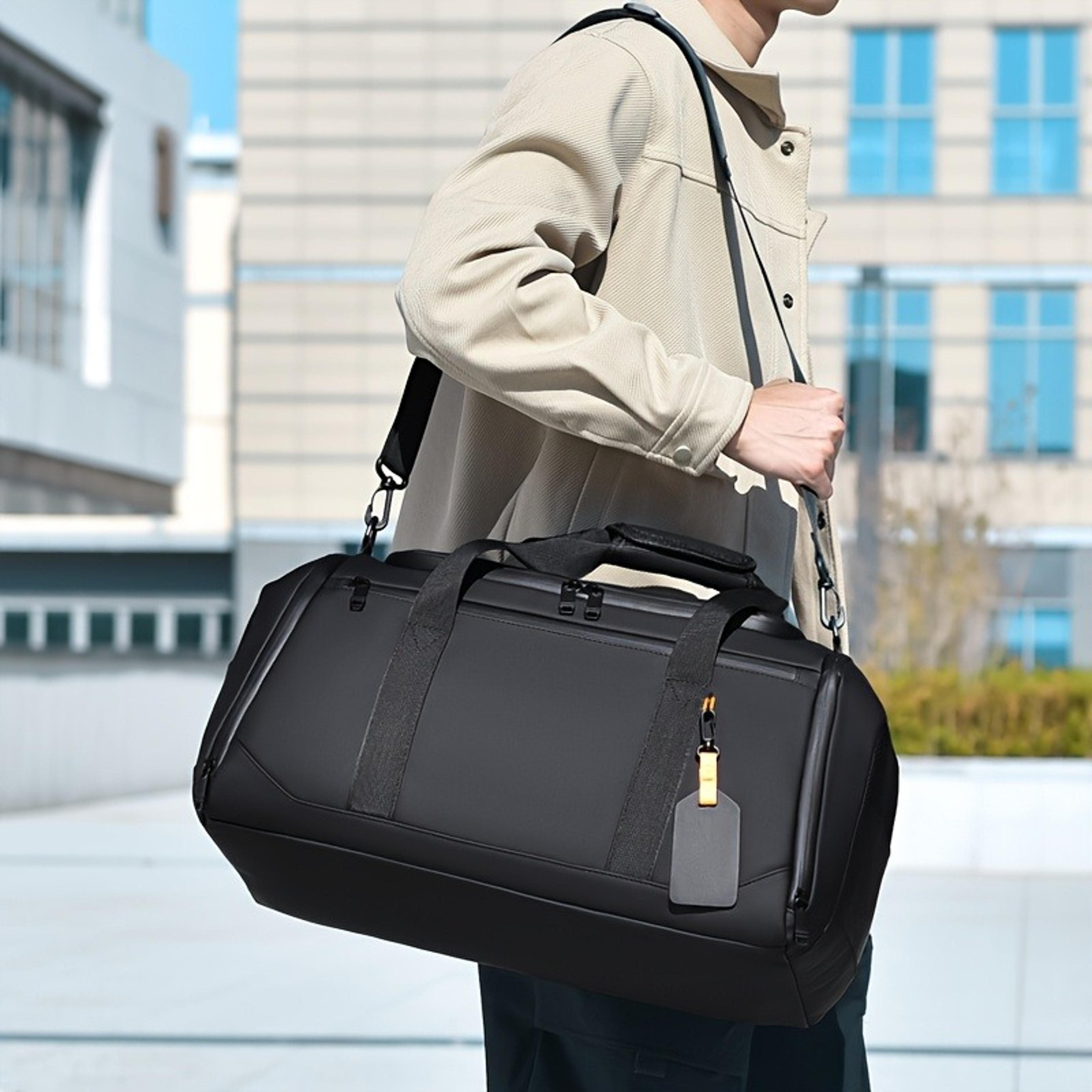 spacious travel duffel bag durable oxford cloth versatile gym & overnight bag with multiple compartments