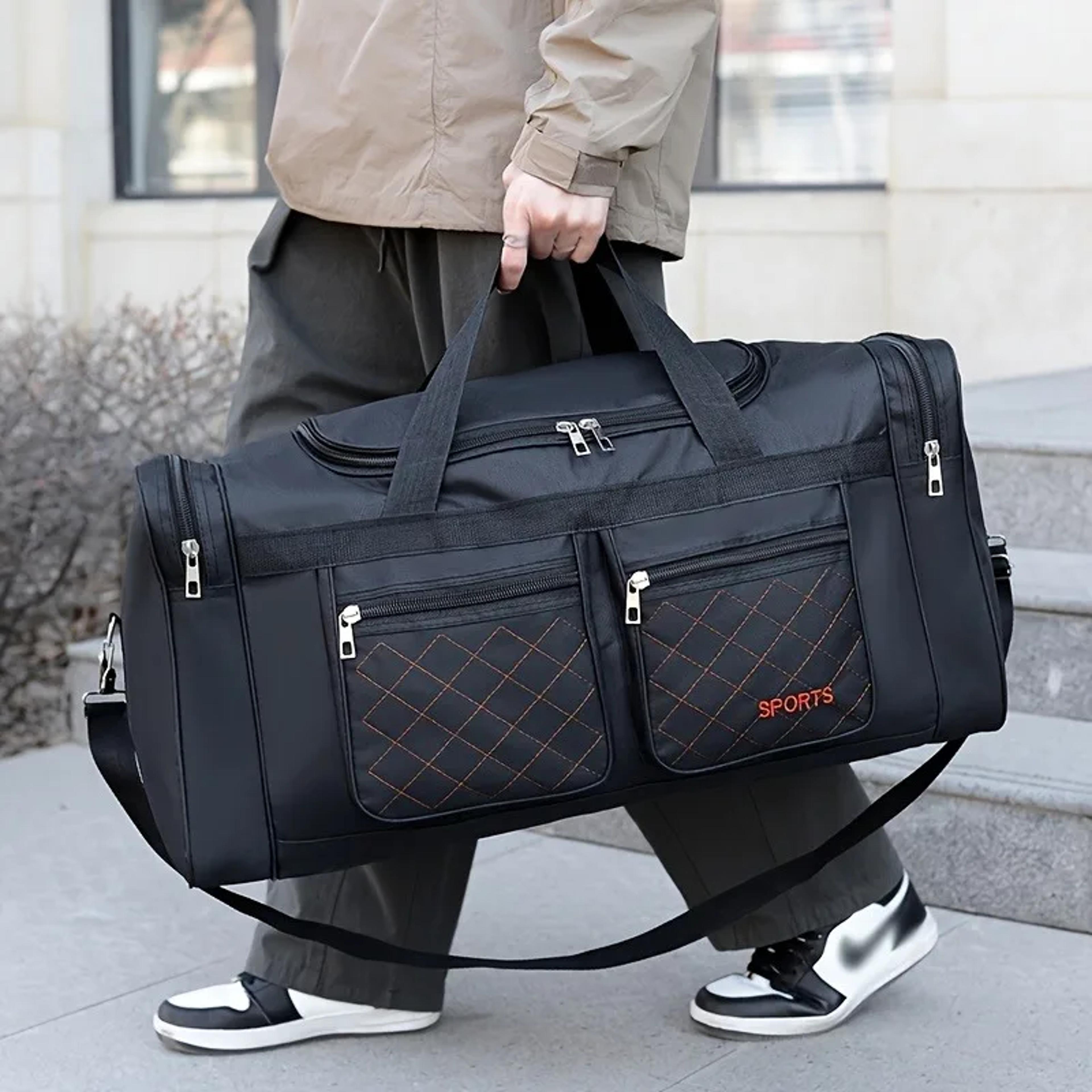 large capacity travel duffel bag spacious multi pocket sports & travel bag for short trips gym and weekend getaways