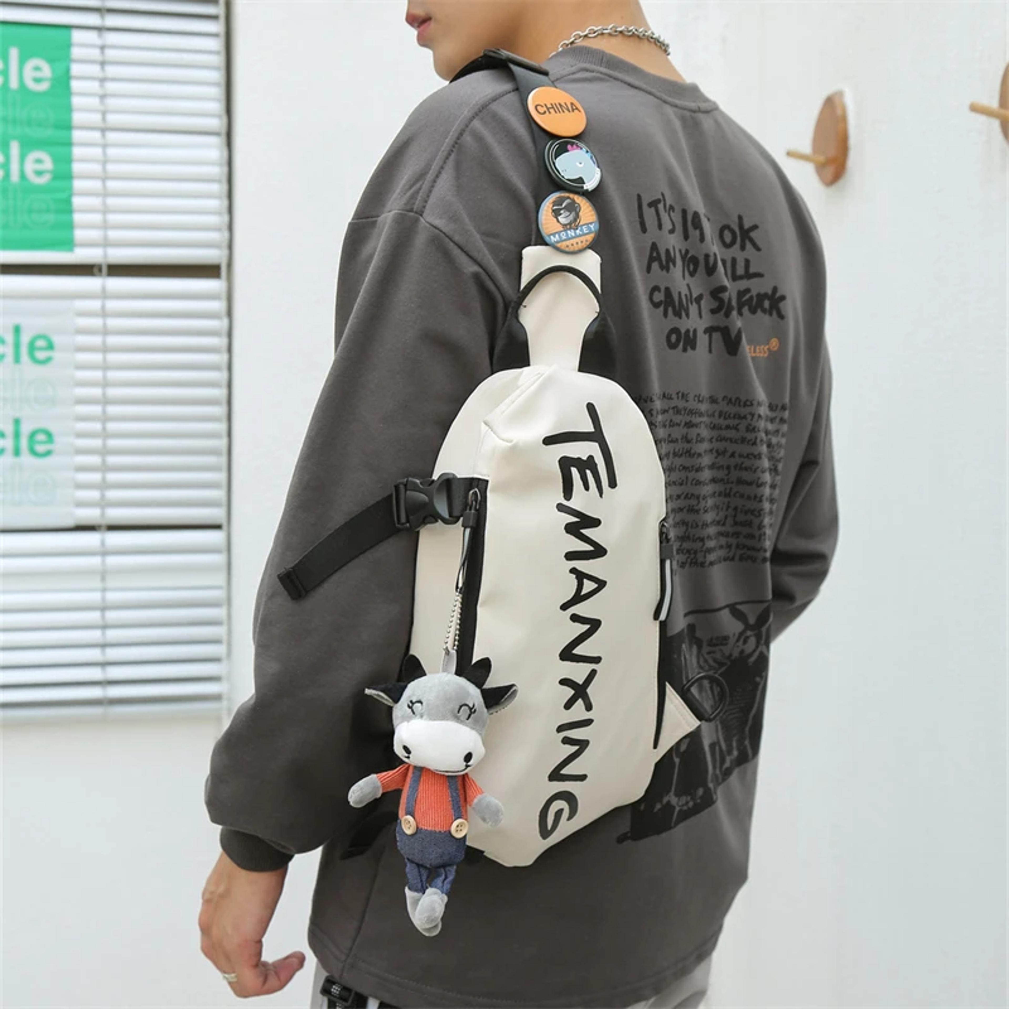 waterproof oxford cloth chest bag for men & women casual crossbody messenger backpack unisex small shoulder bag