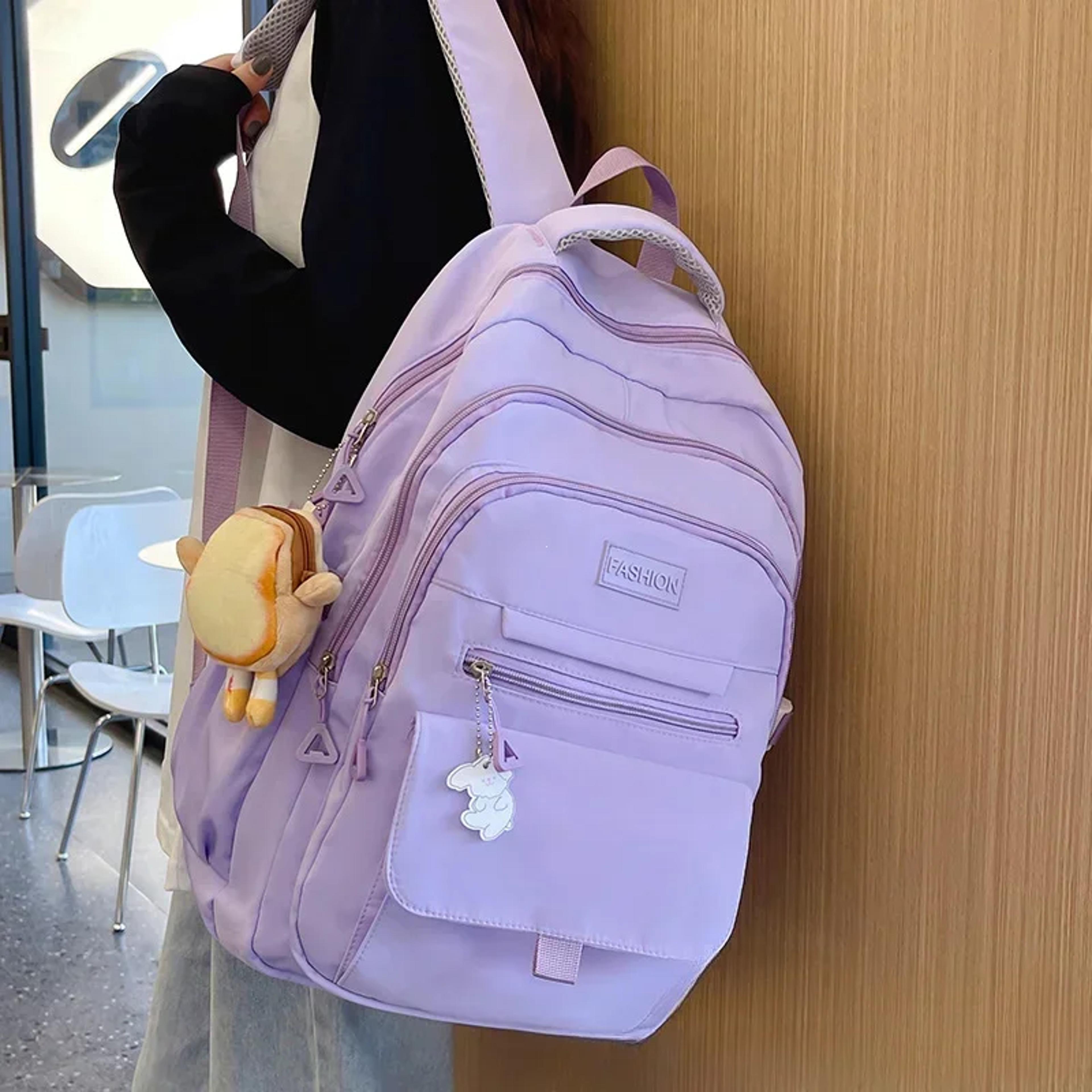 kawaii school backpack for girls stylish rucksack with laptop compartment