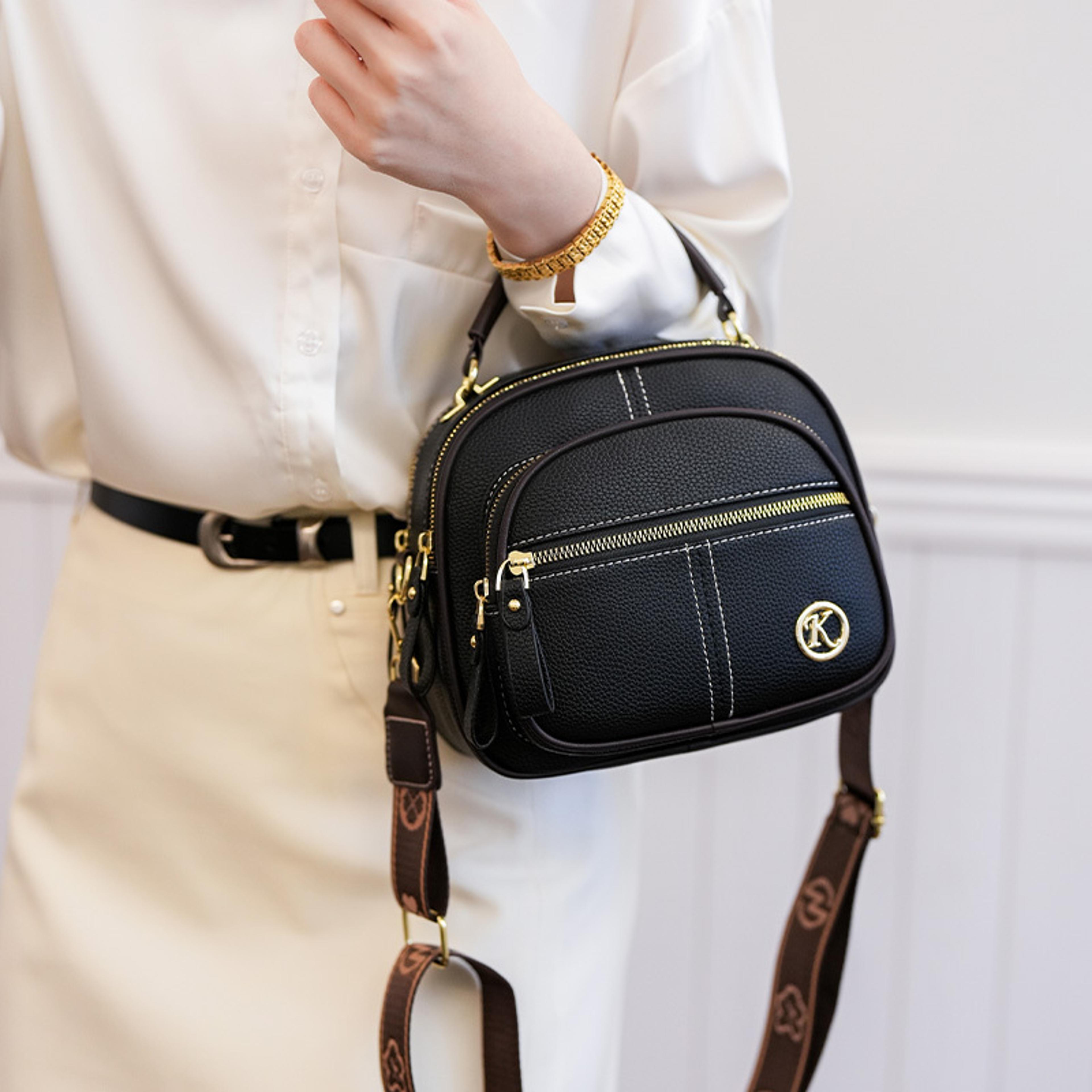 luxury womens shoulder bag large capacity multiple compartments hard shell handbag for commuting