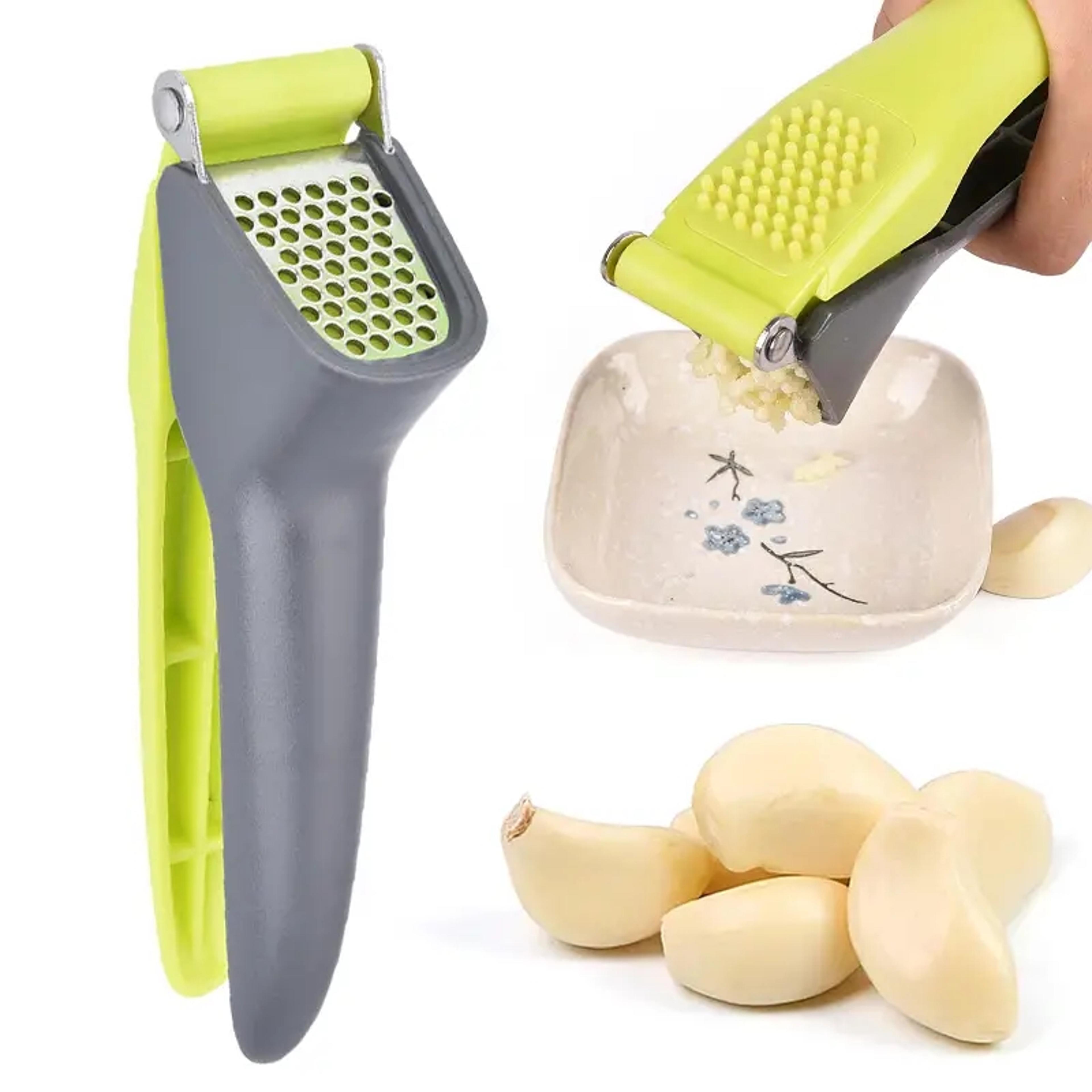 compact garlic press tool for crushing & squeezing essential kitchen accessory