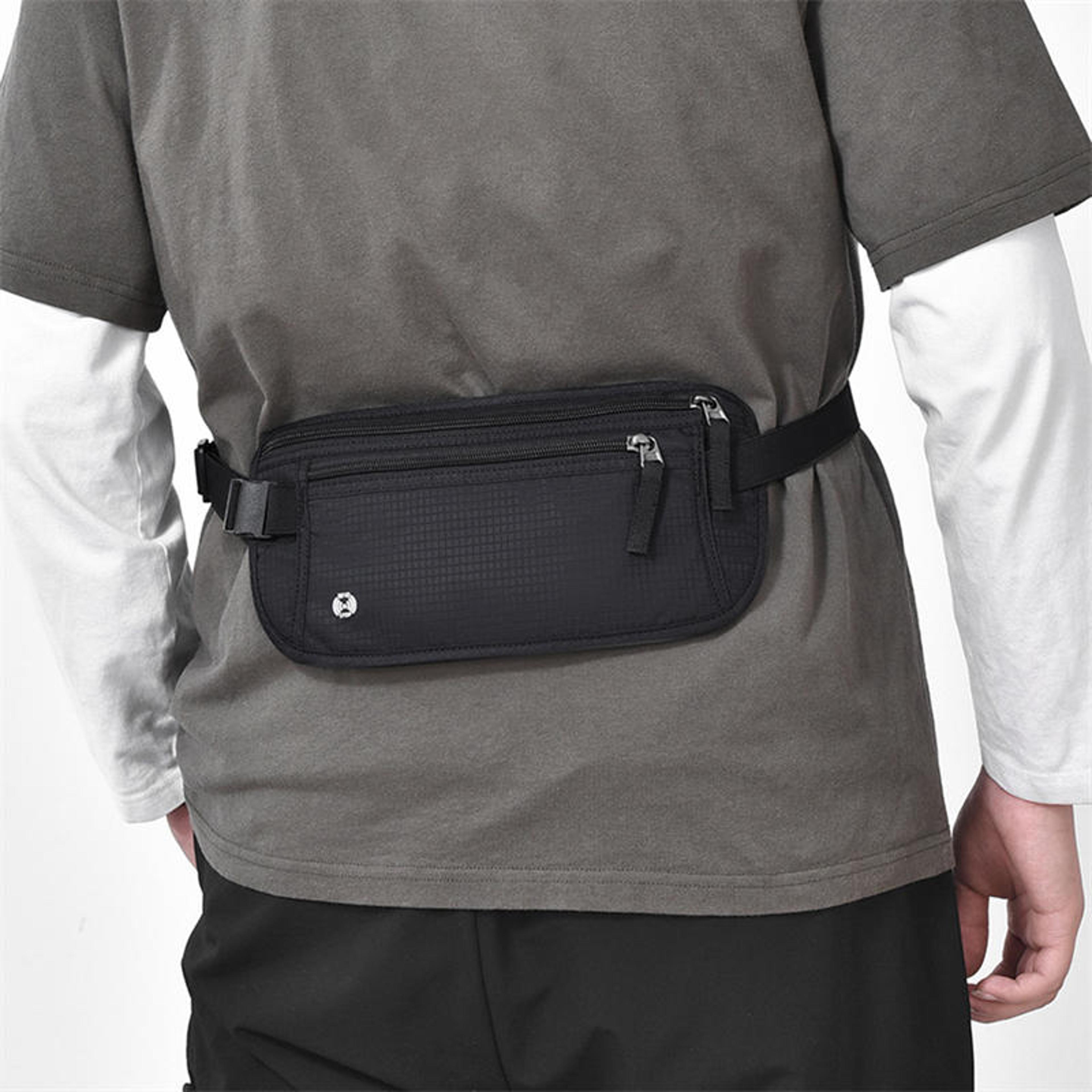 waterproof travel belt bag for men & women blocking hidden wallet & passport holder with large capacity