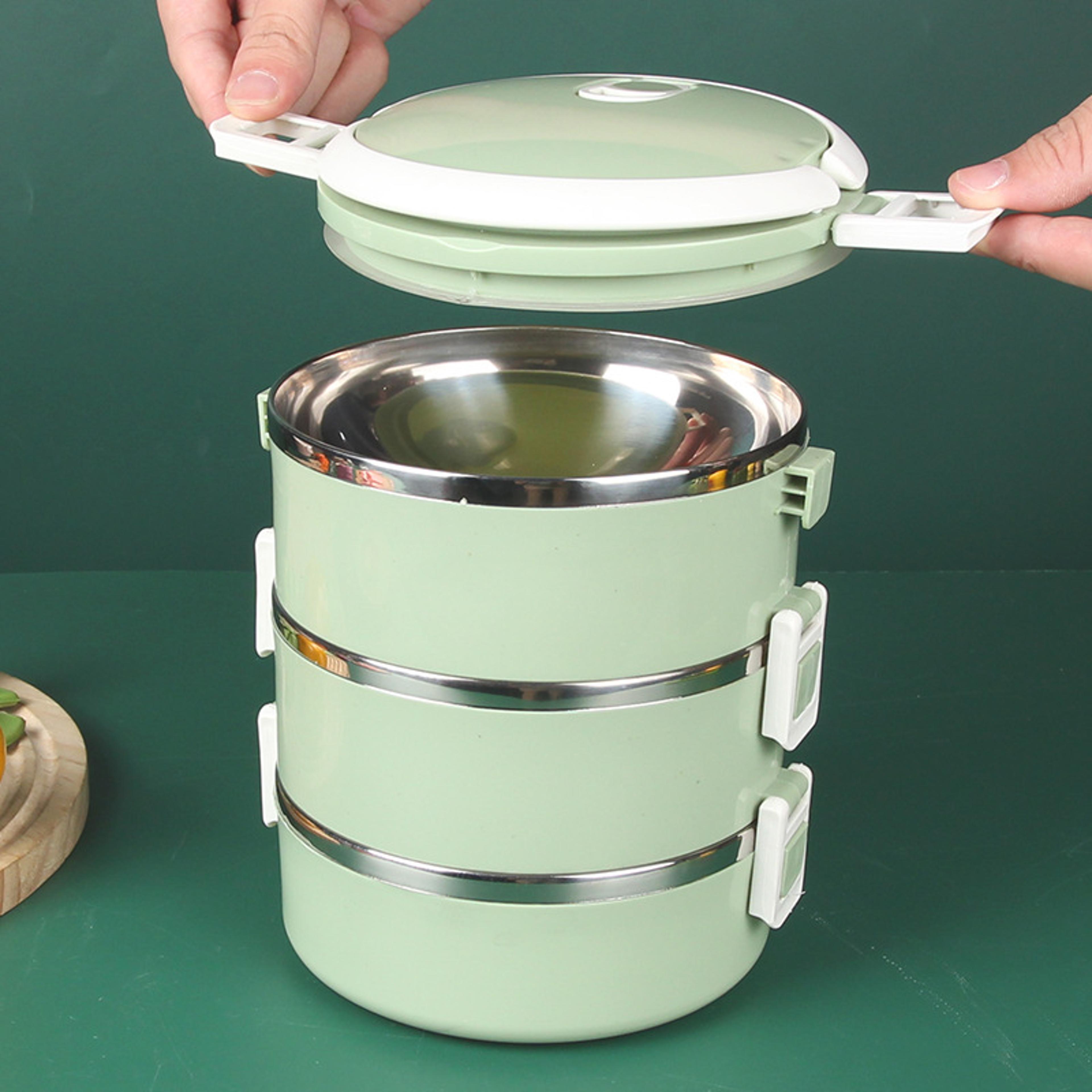 portable stainless steel thermal lunch box leakproof microwave bento box with lids & multi purpose food container