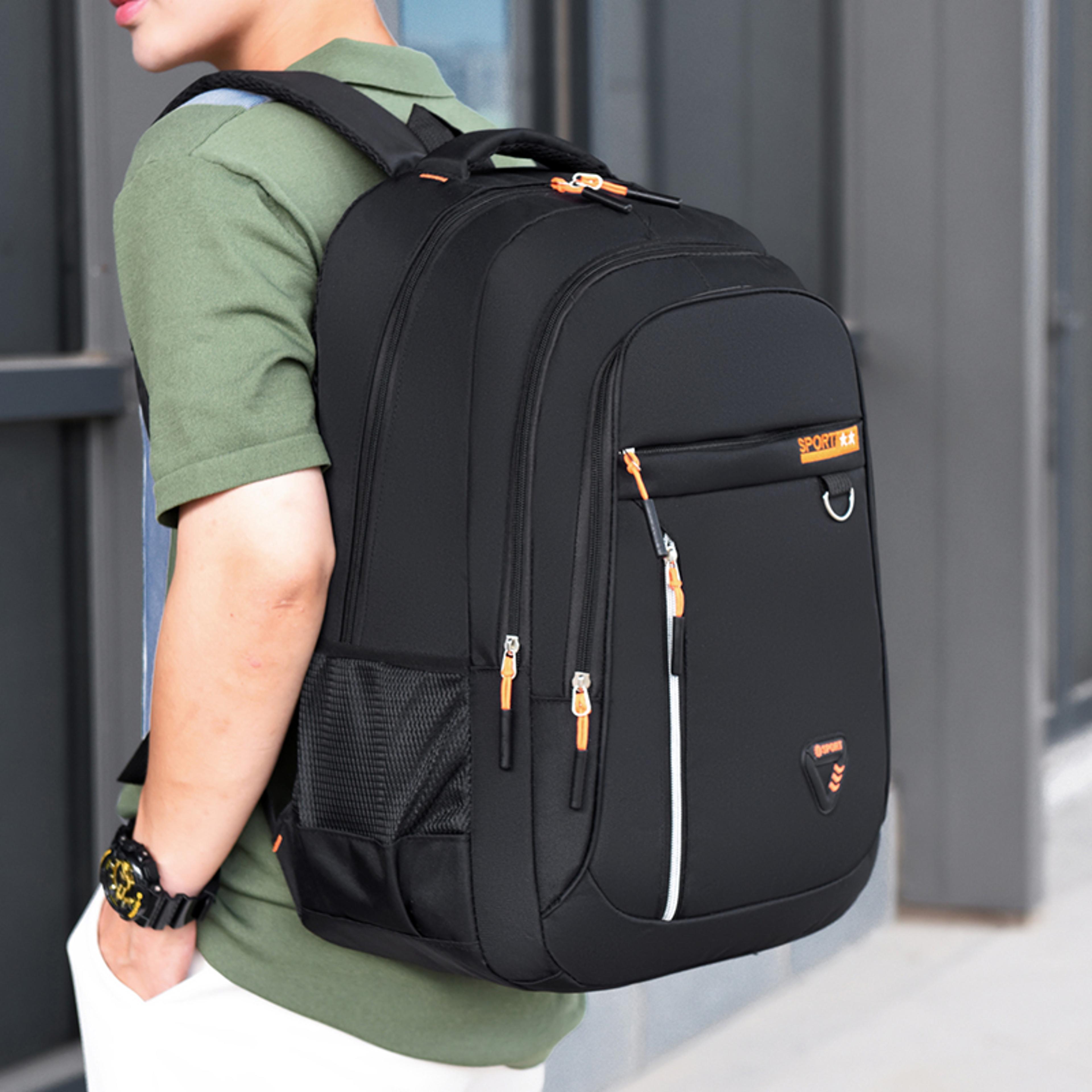 mens backpack large capacity adjustable shoulder straps multiple compartments for daily use