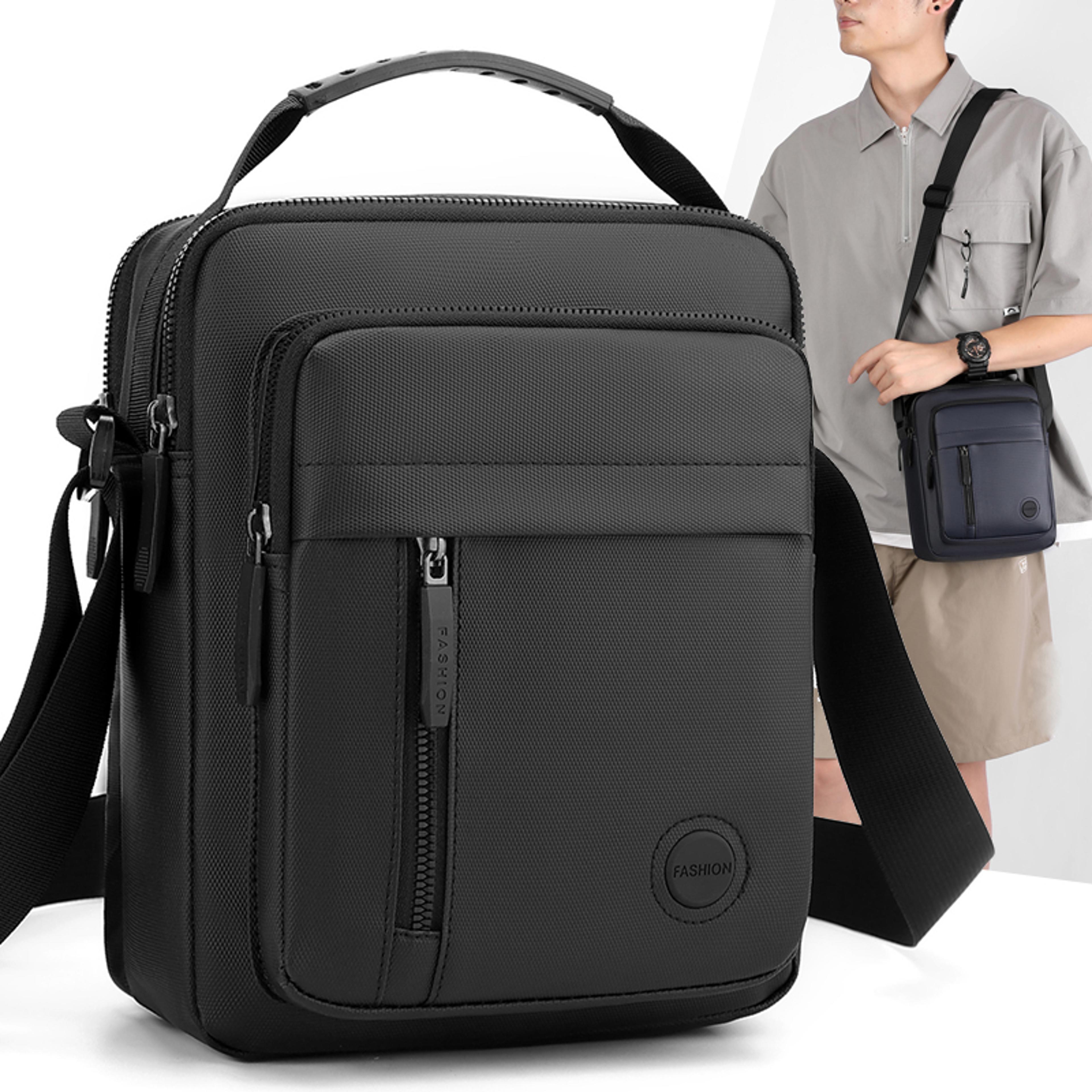 multi pocket waterproof crossbody bag with adjustable strap and secure zipper
