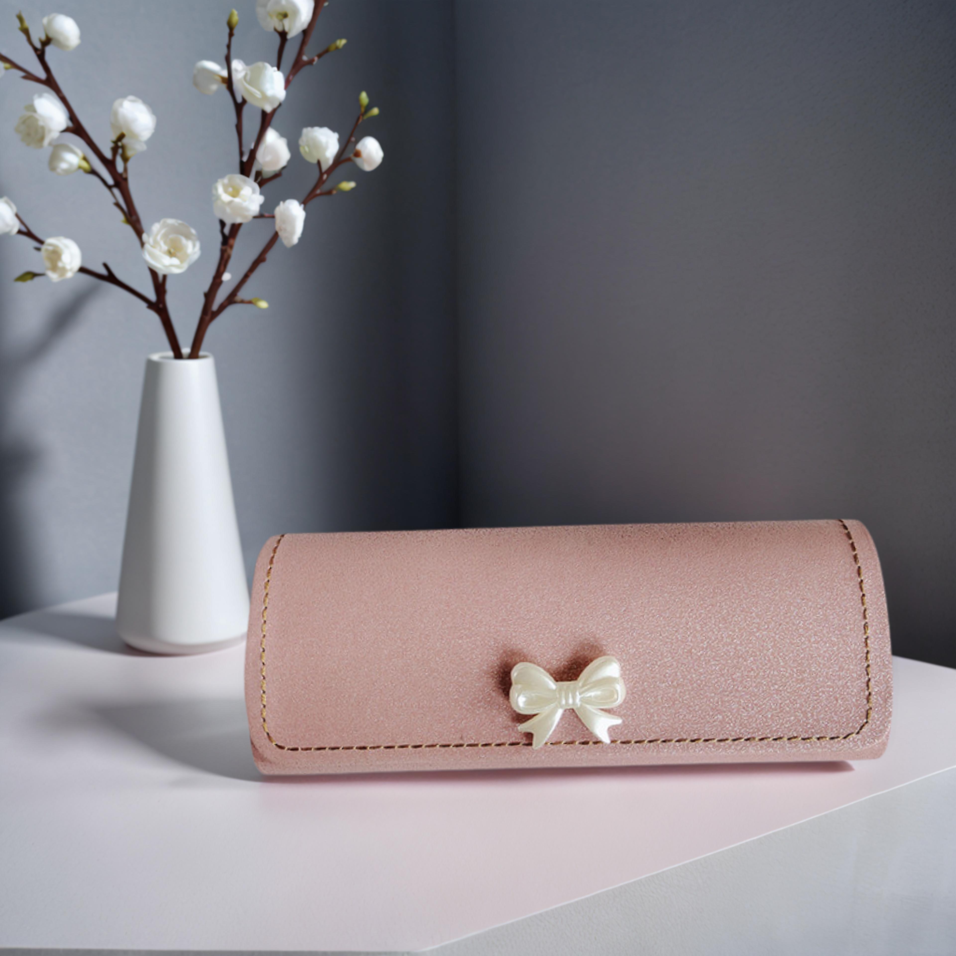 cute bow myopia glasses case fashionable portable & anti drop storage for students