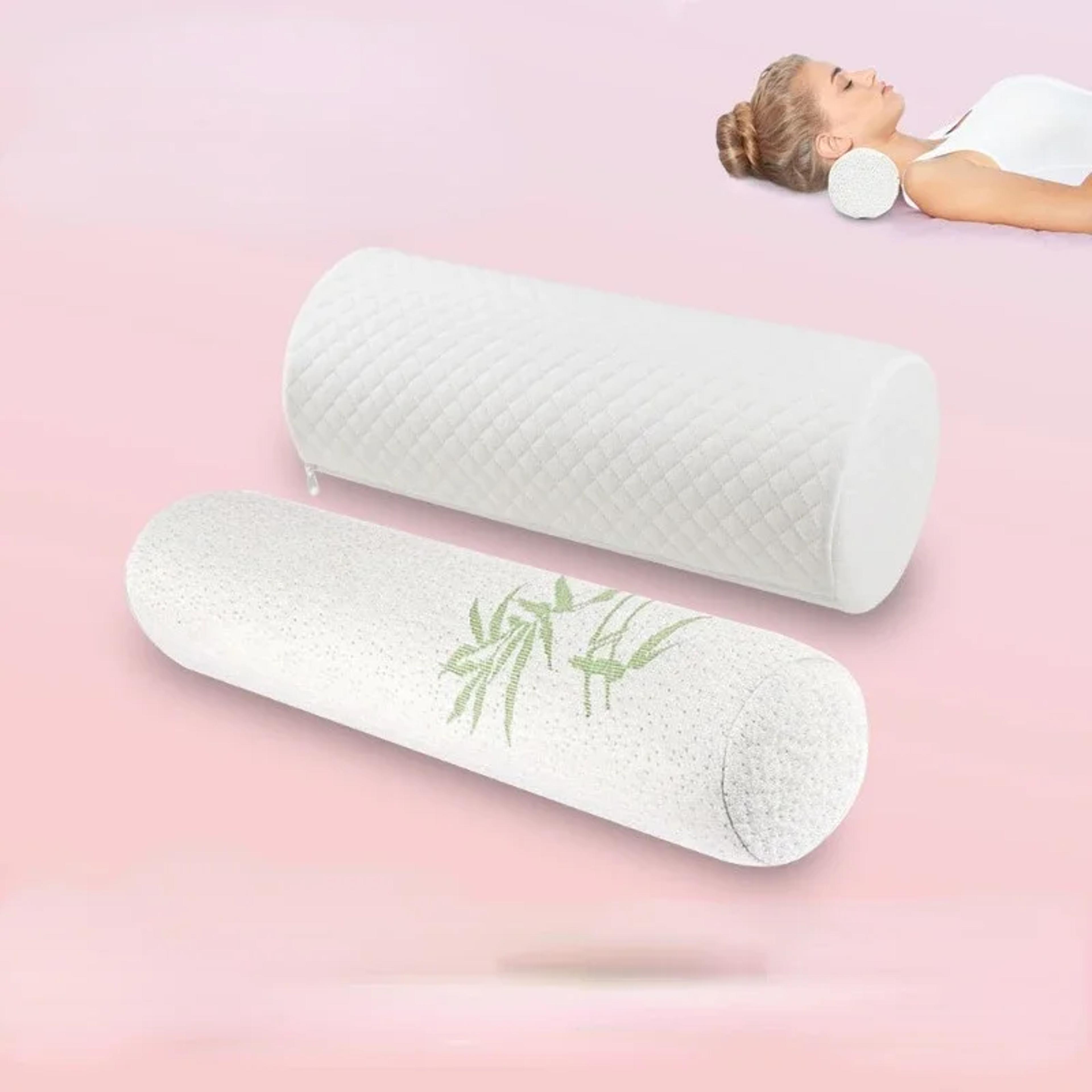 cervical neck support memory foam pillow for sleeping bolster pillow for bed comfort and relief